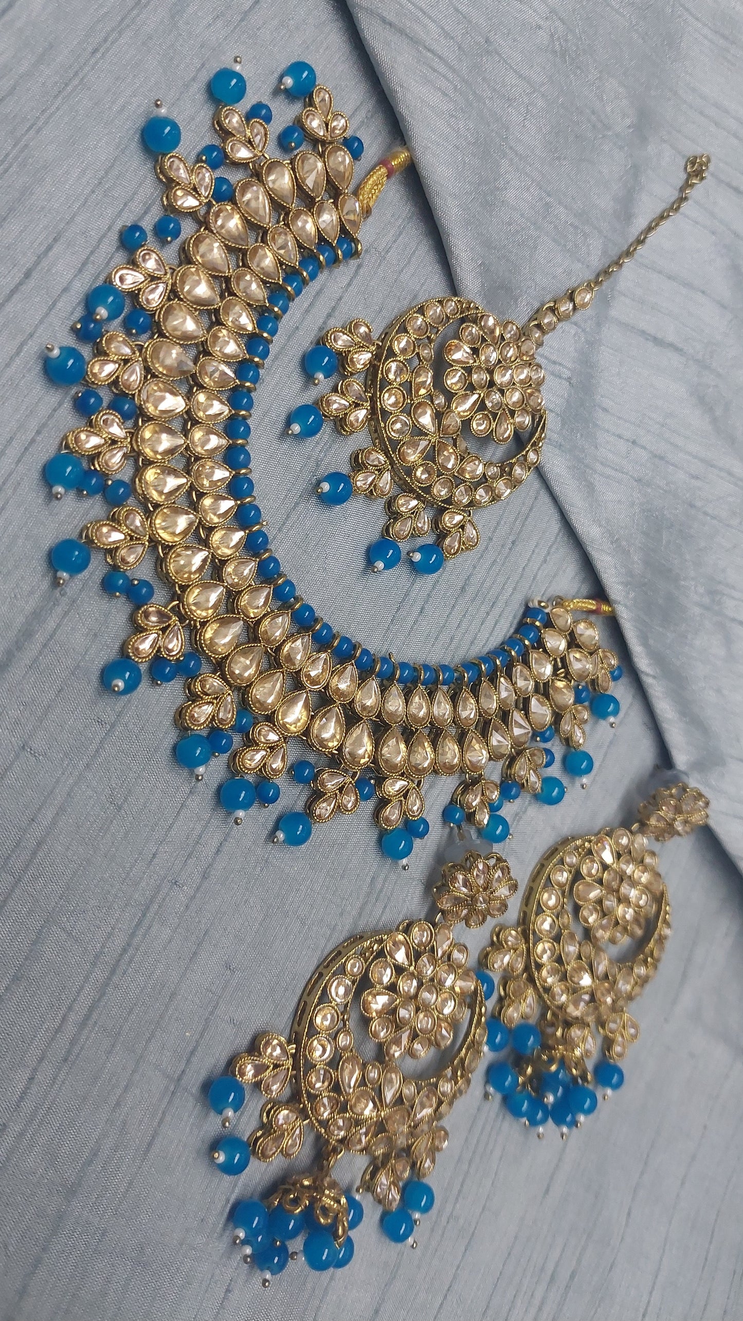 BLUE POLKI SET