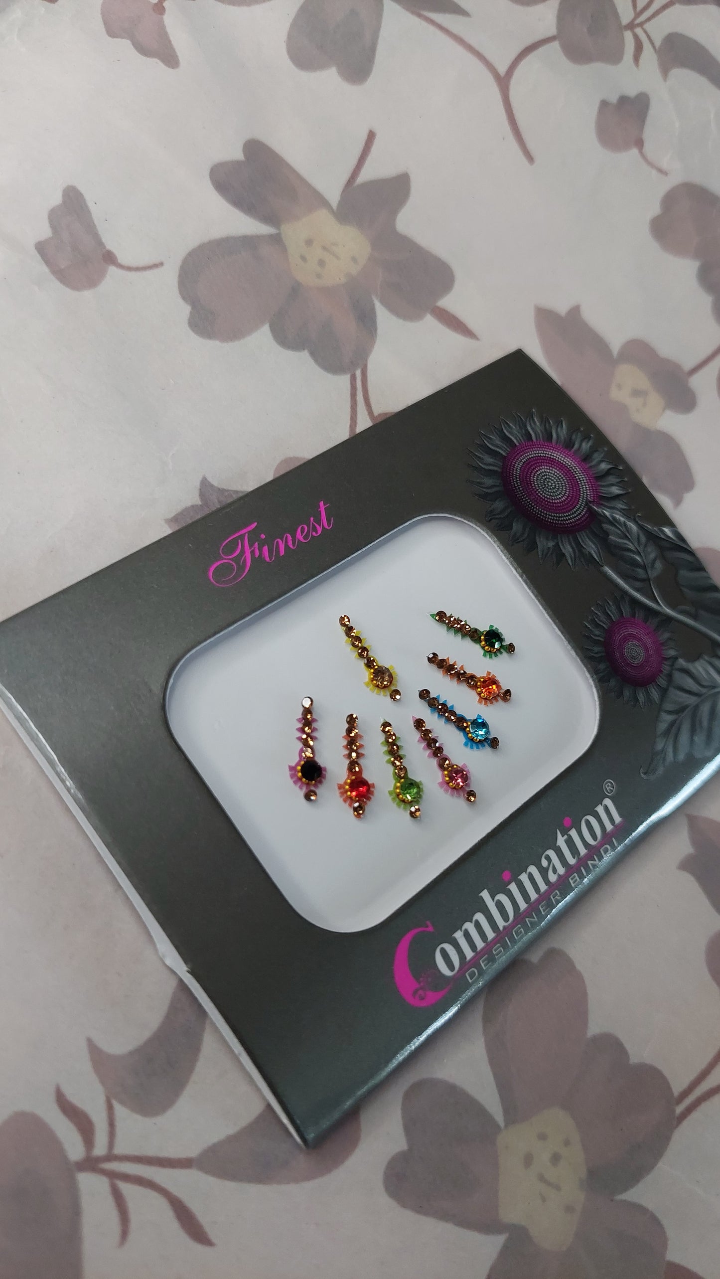 MULTI COLOURED BINDI CARD 005