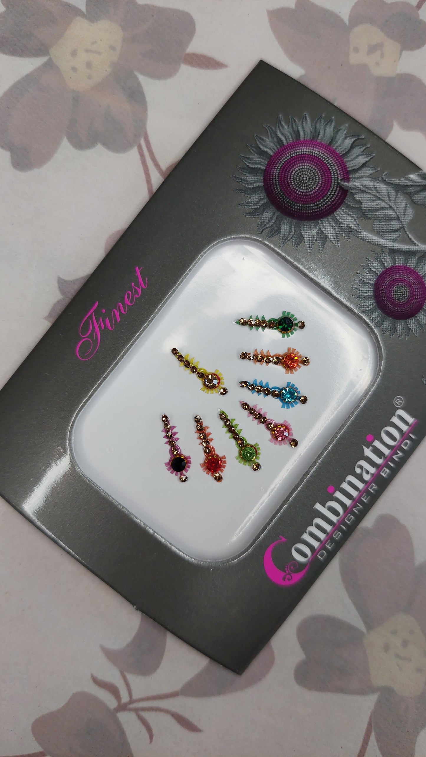 MULTI COLOURED BINDI CARD 005