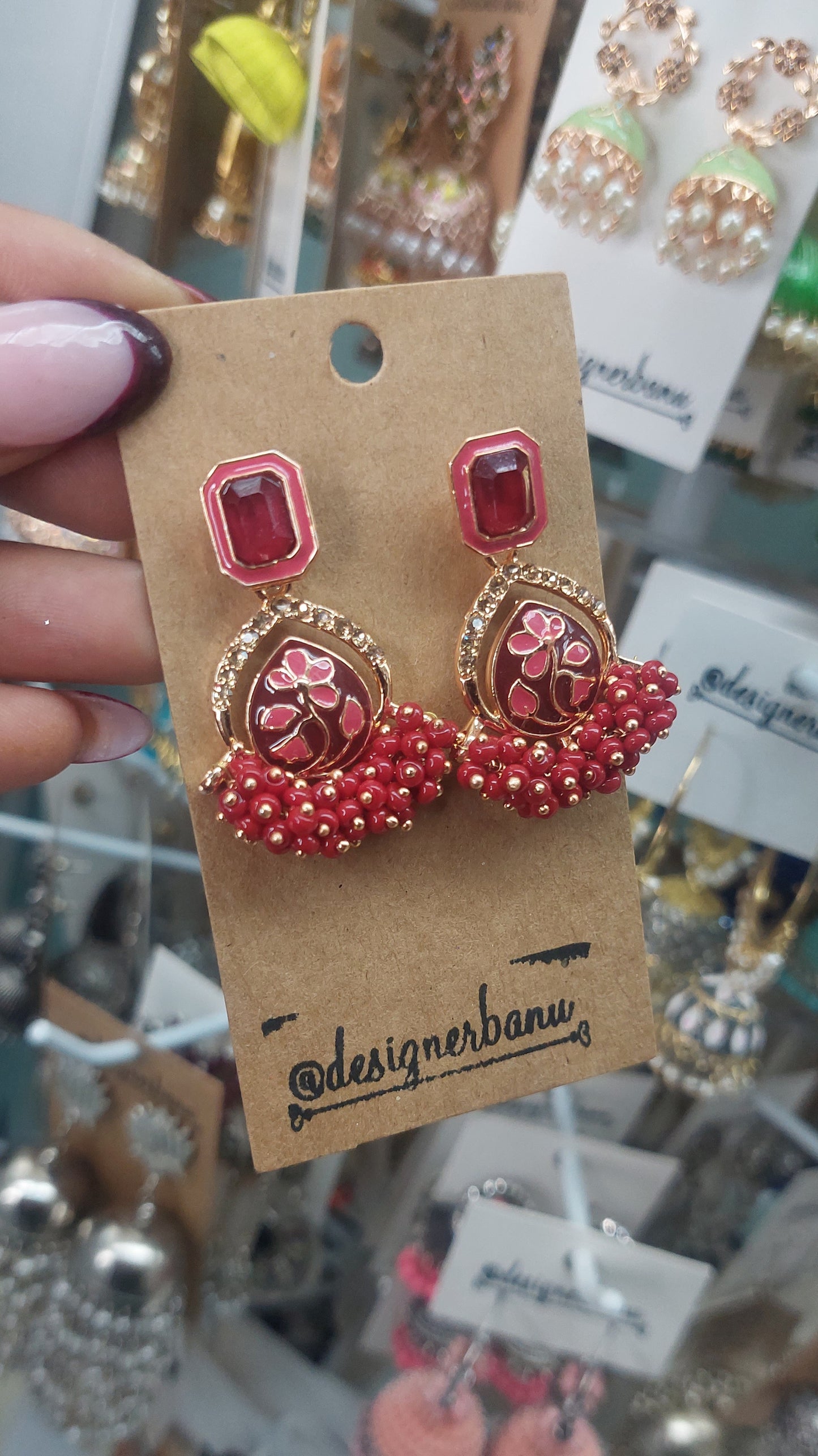 GOLD FASHION EARRINGS E099