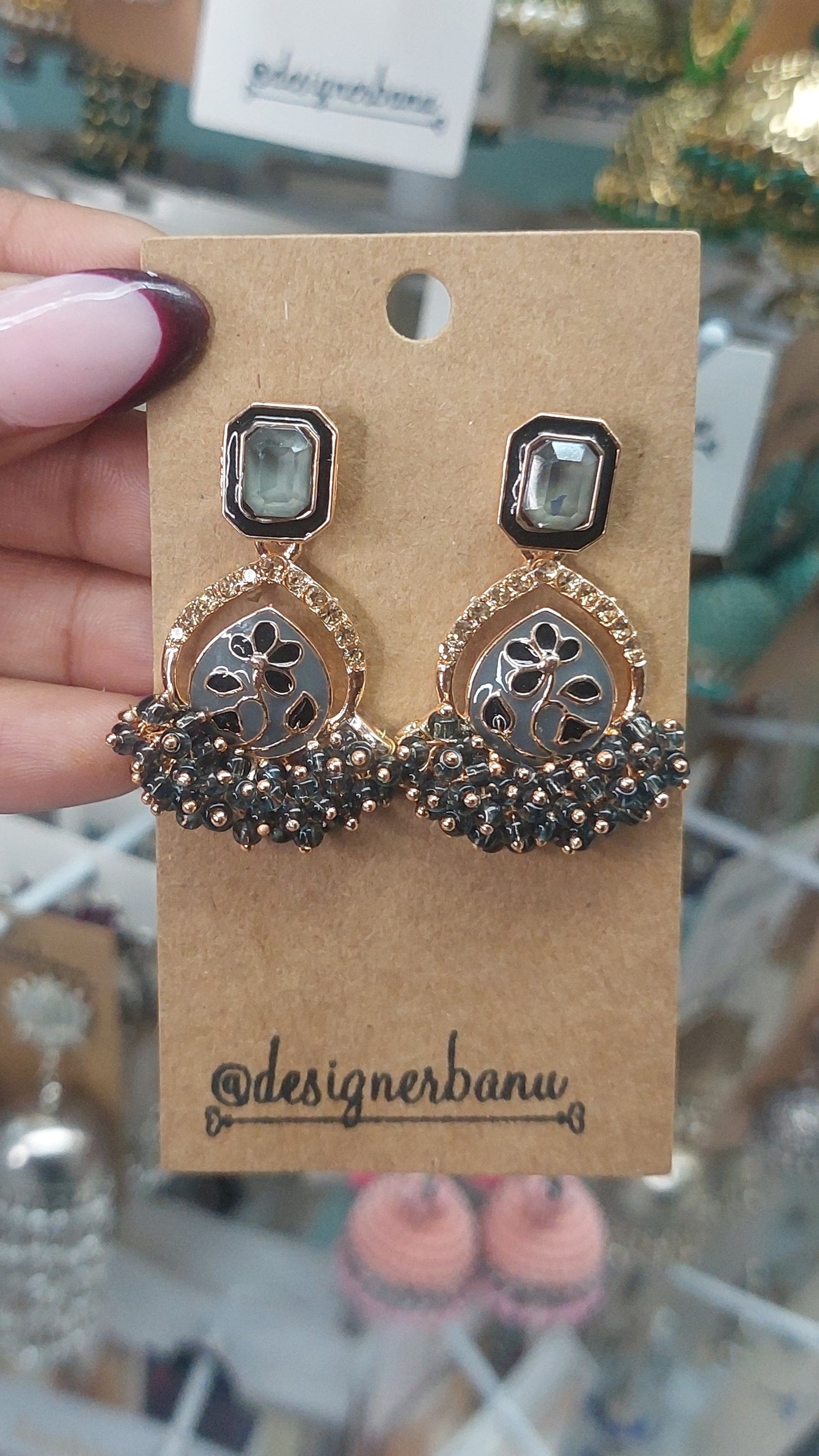GOLD FASHION EARRINGS E101