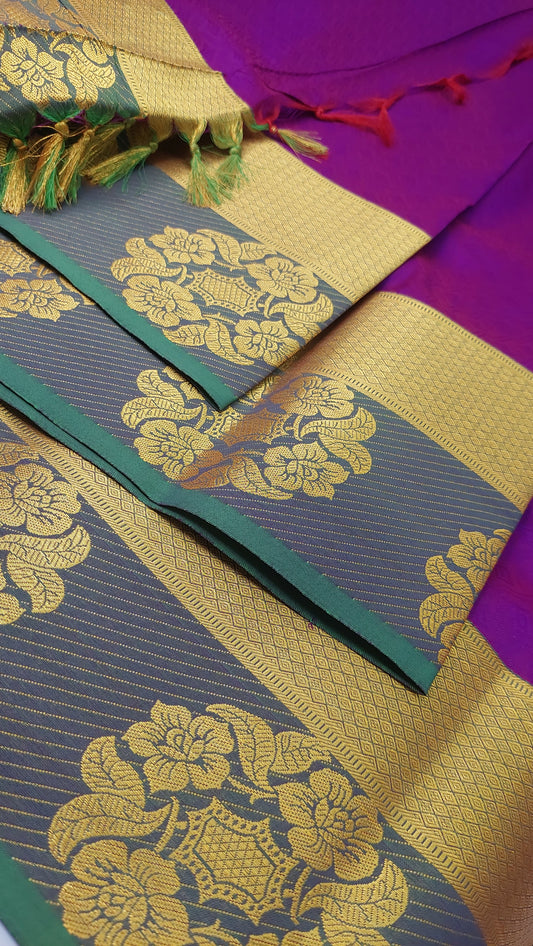 DOUBLE TONNE PURPLE SAREE