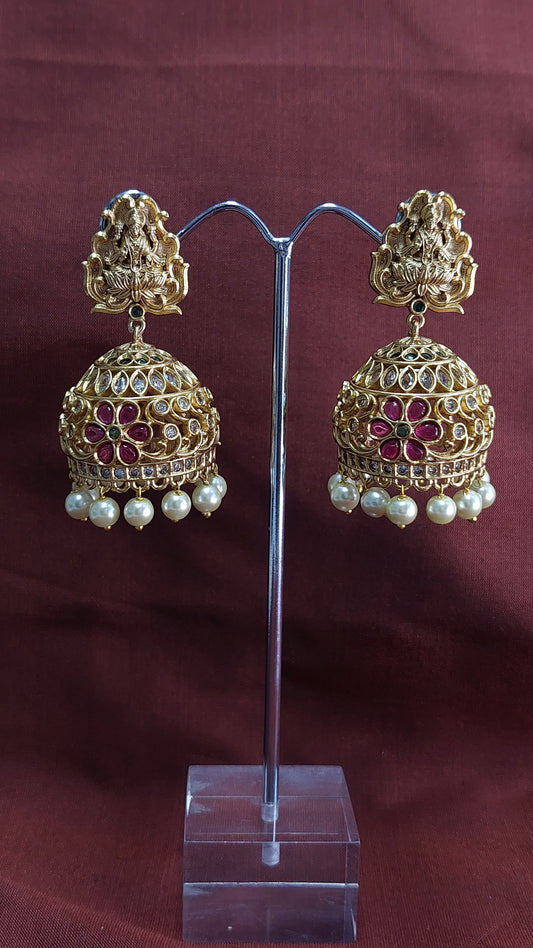 ANTIQUE GOLD A.D. STONE JUMKHAS E0209