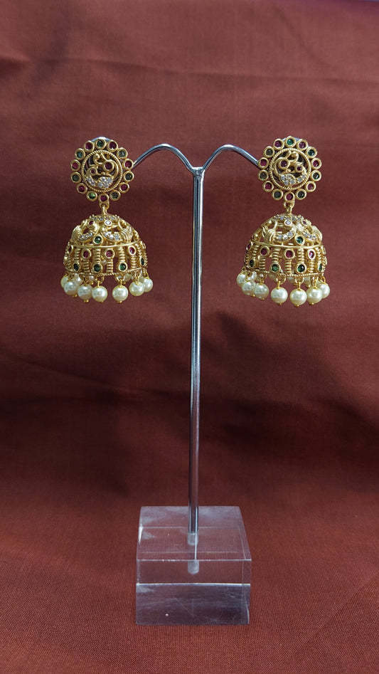 ANTIQUE GOLD A.D. STONE JUMKHAS E0214