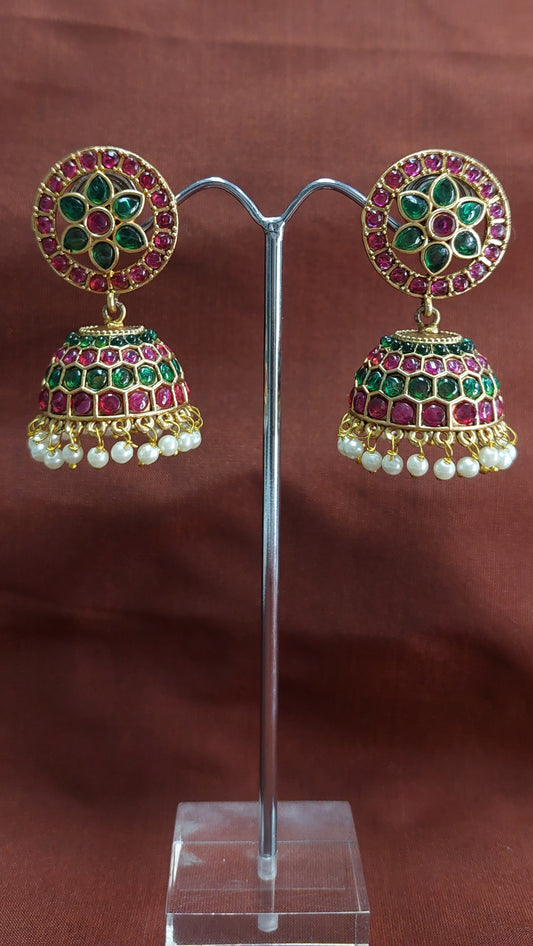 ANTIQUE GOLD A.D. STONE JUMKHAS E0215