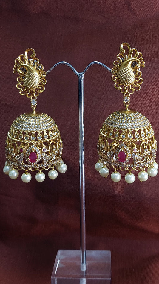 ANTIQUE GOLD A.D. STONE JUMKHAS E0223