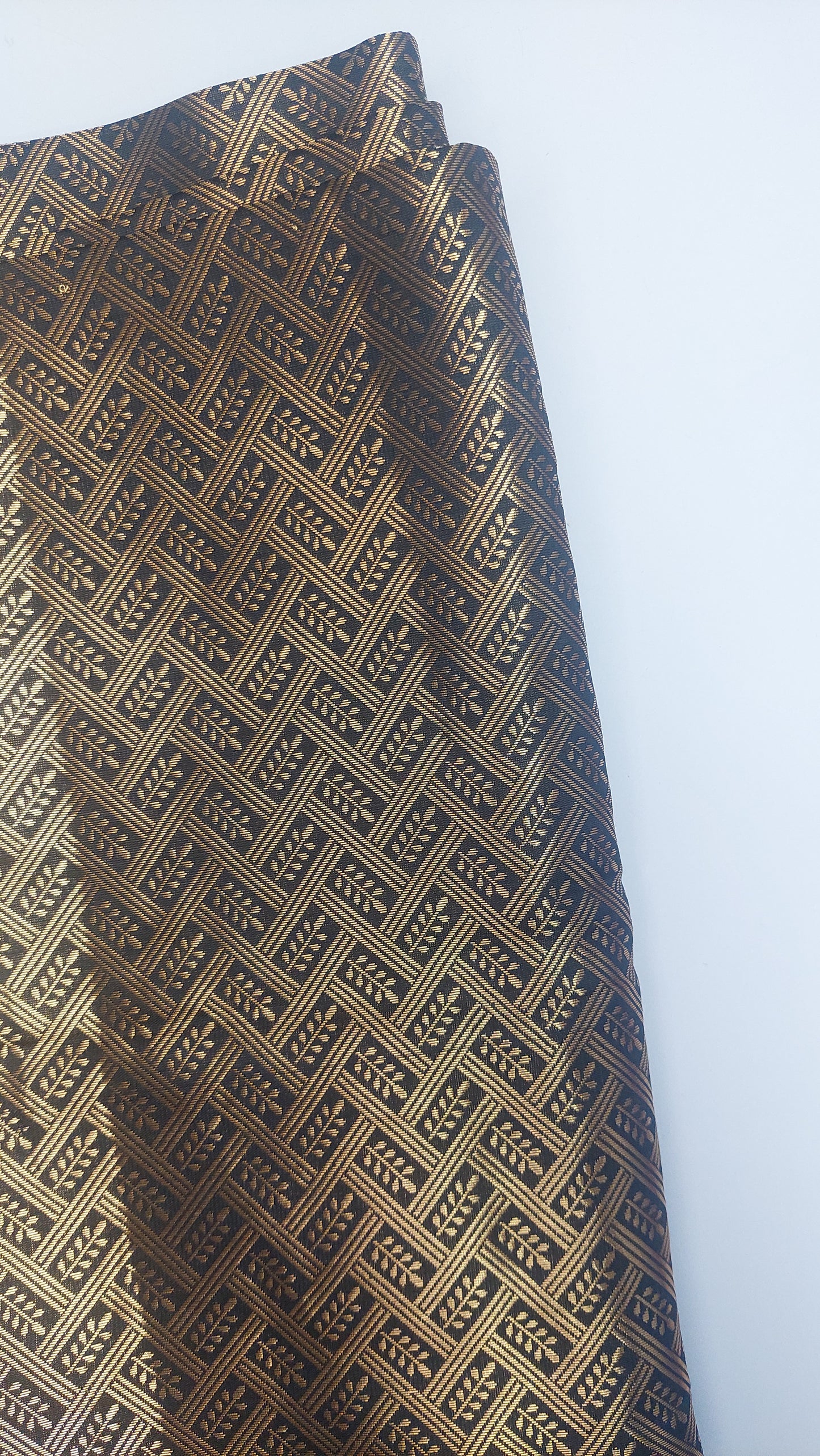BLACK & GOLD BROCADE MATERIAL