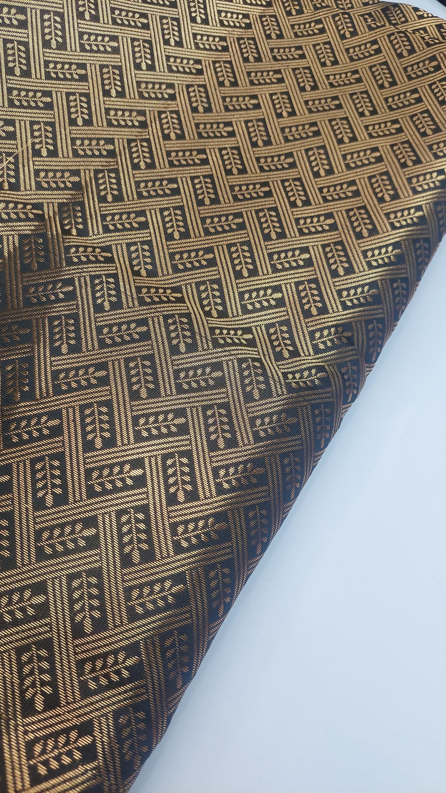 BLACK & GOLD BROCADE MATERIAL