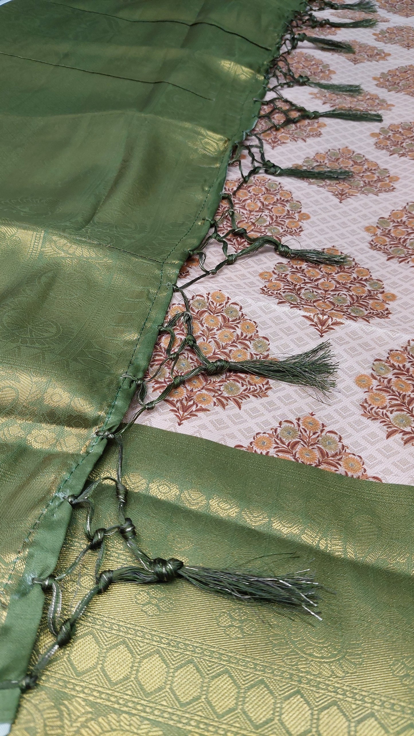 FLORAL GREEN SAREE