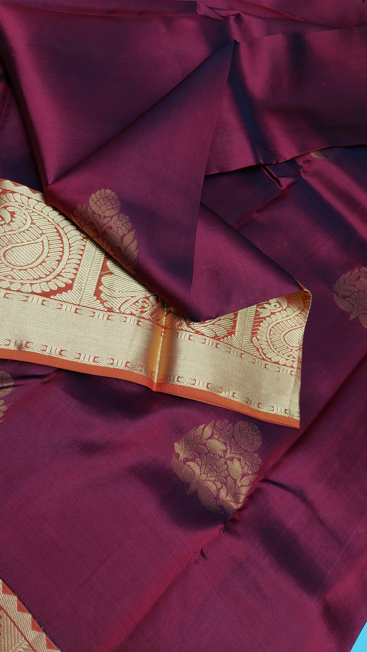 MAROON & MUSTARD KANJIPURAM