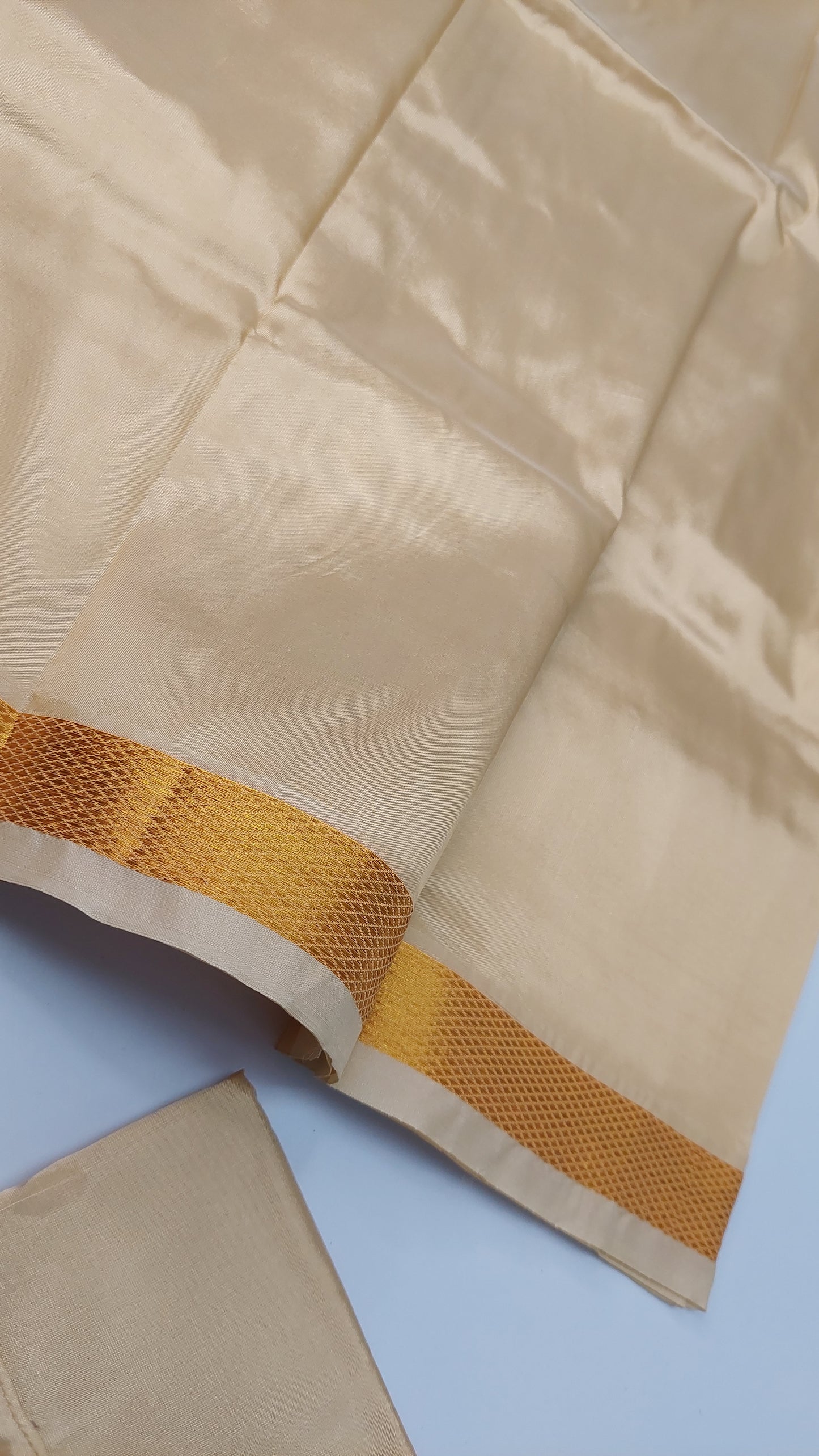 GOLD SILK DHOTI & SHIRT