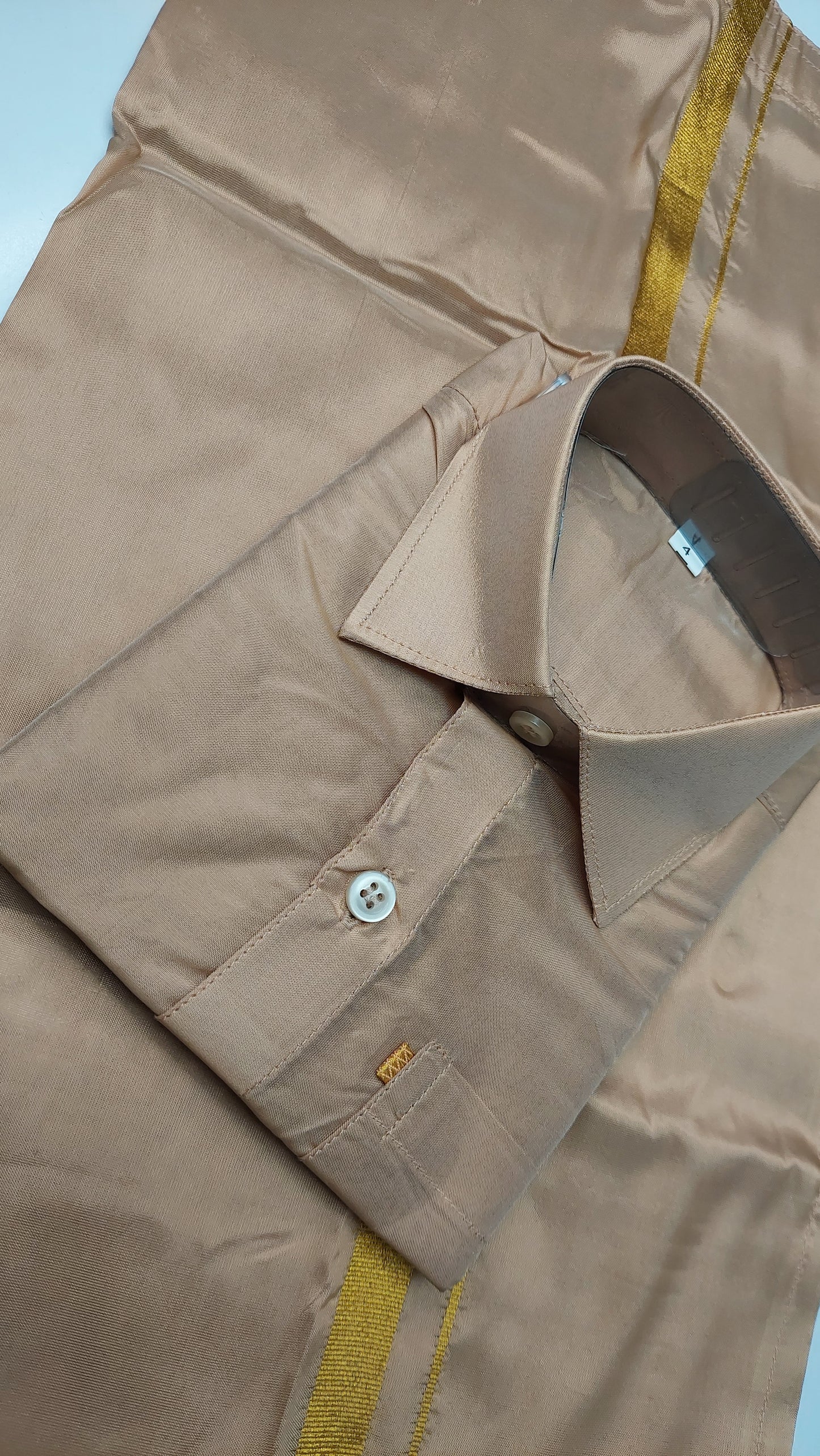 ROSE GOLD DHOTI & SHIRT