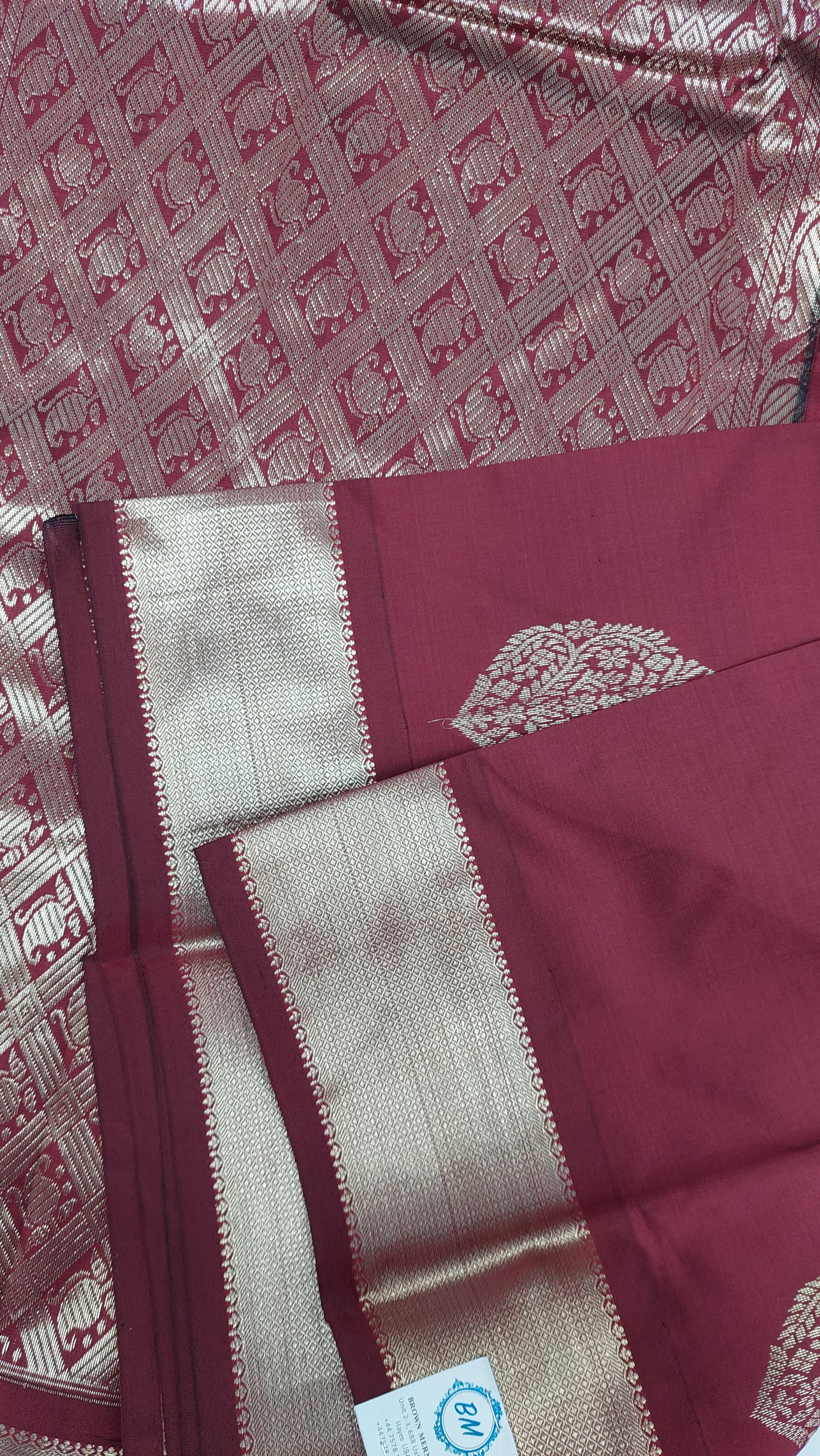 MAROON WITH SILVER ZARI KANJI PATTU SAREE
