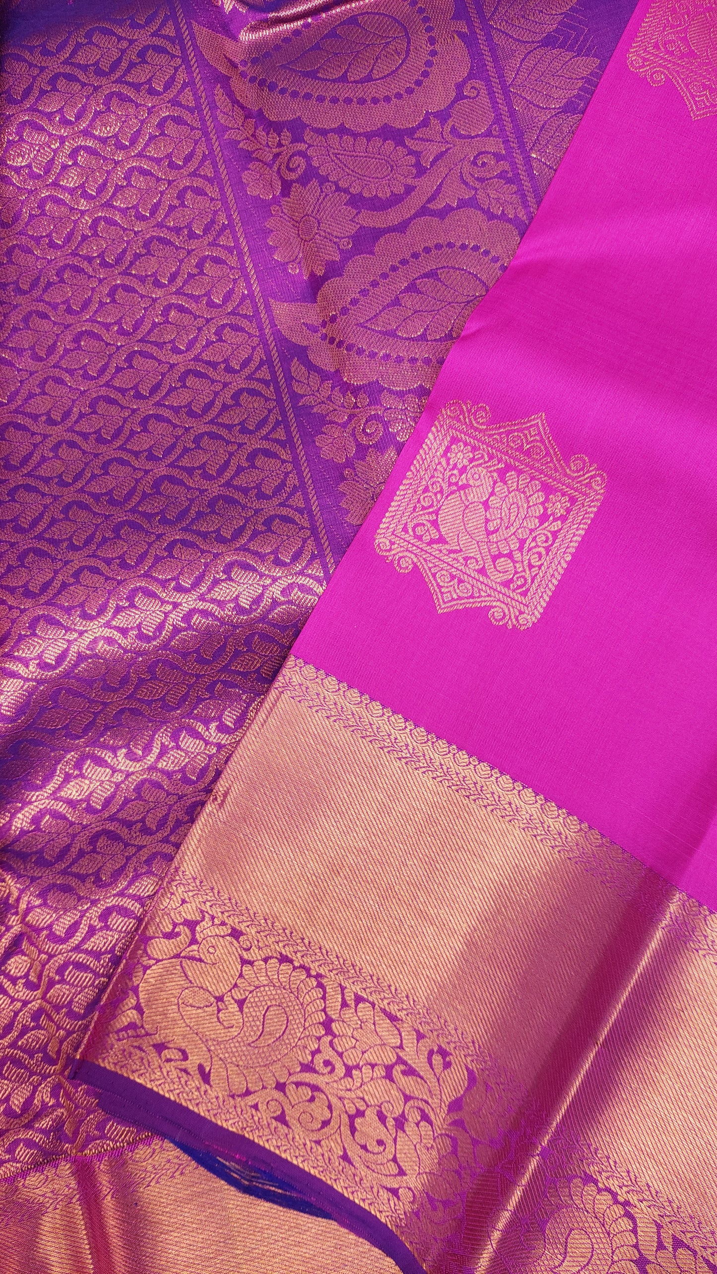 MAGENTA & PURPLE KANJIPURAM