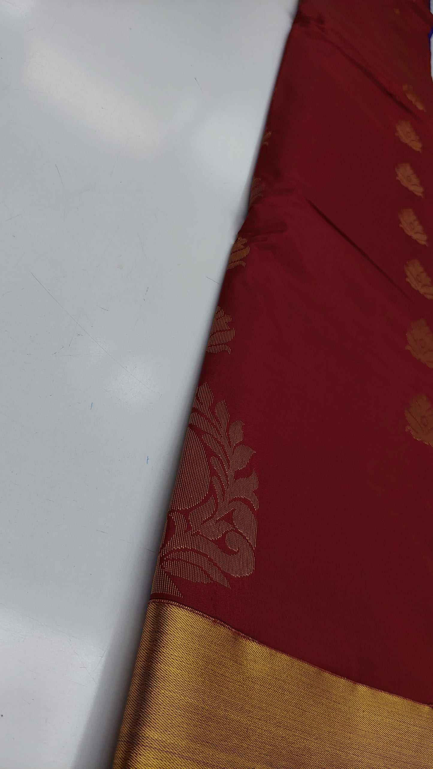 MAROON & INDINGO SILK SAREE