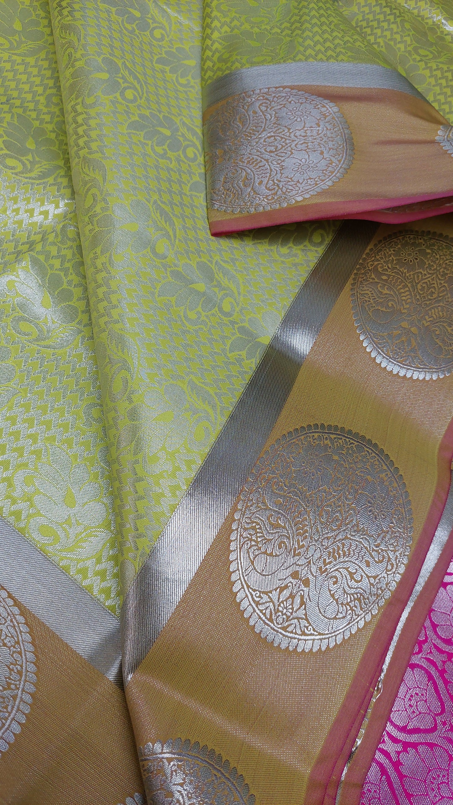 NEON GREEN & HOT PINK SAREE