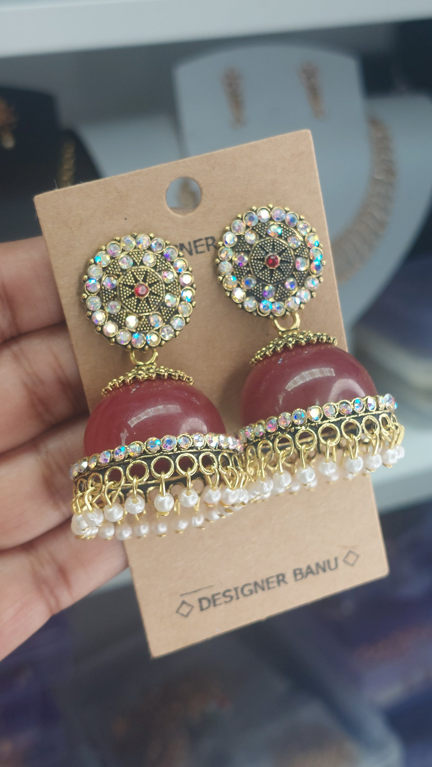 ANTIQUE GOLD JUMKHAS E0235