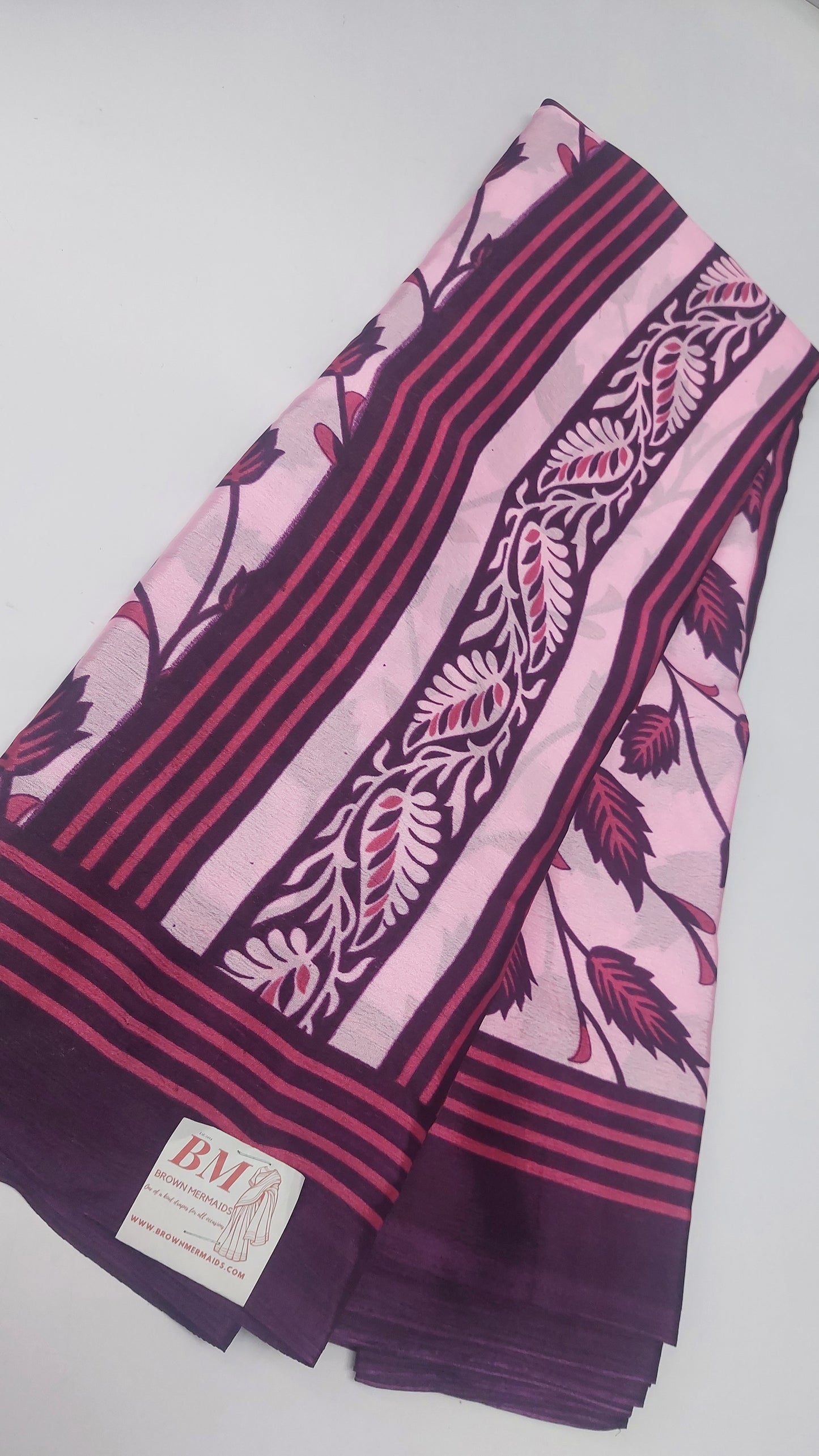 BABY PINK SATIN SAREE