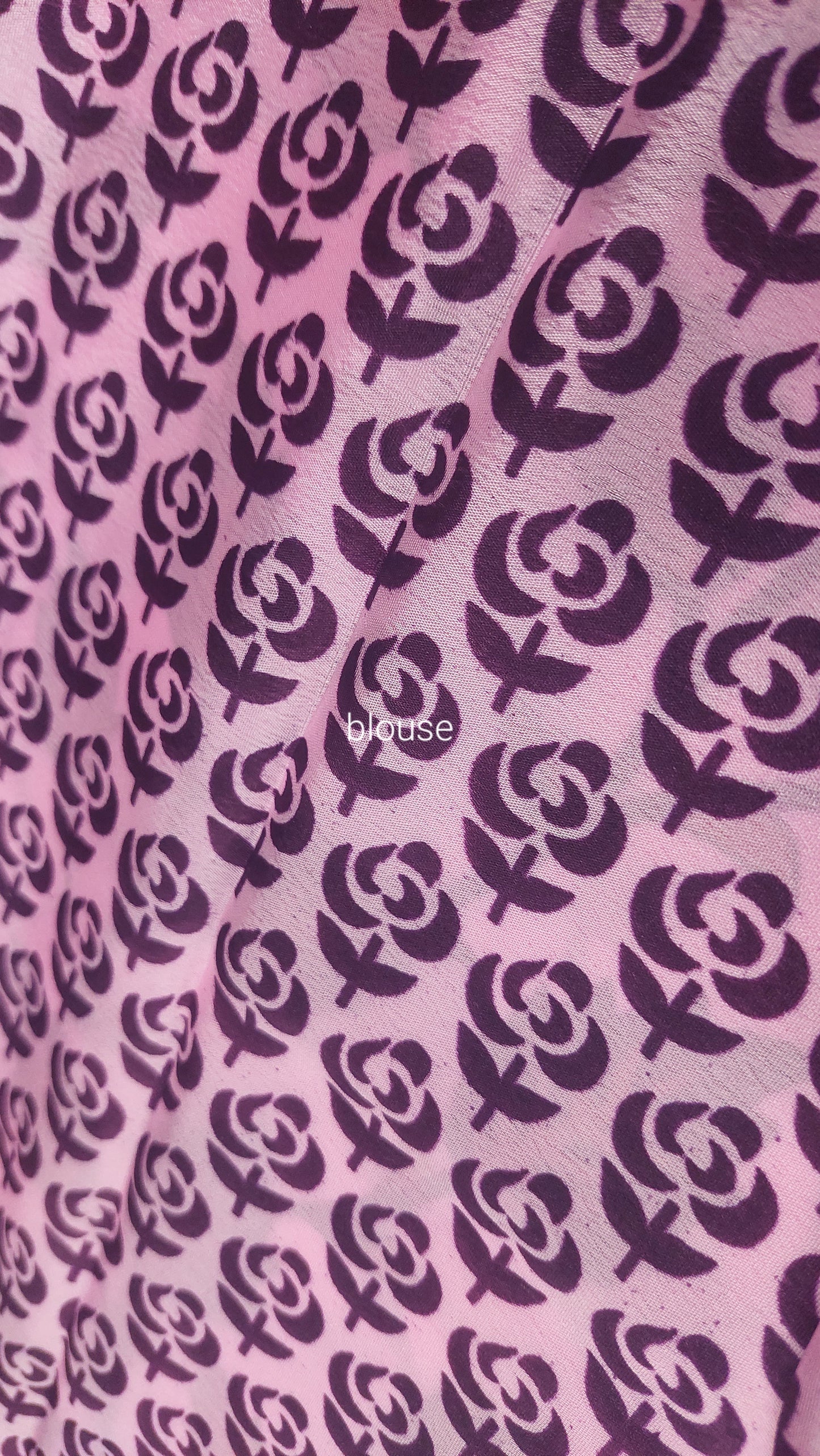 BABY PINK SATIN SAREE