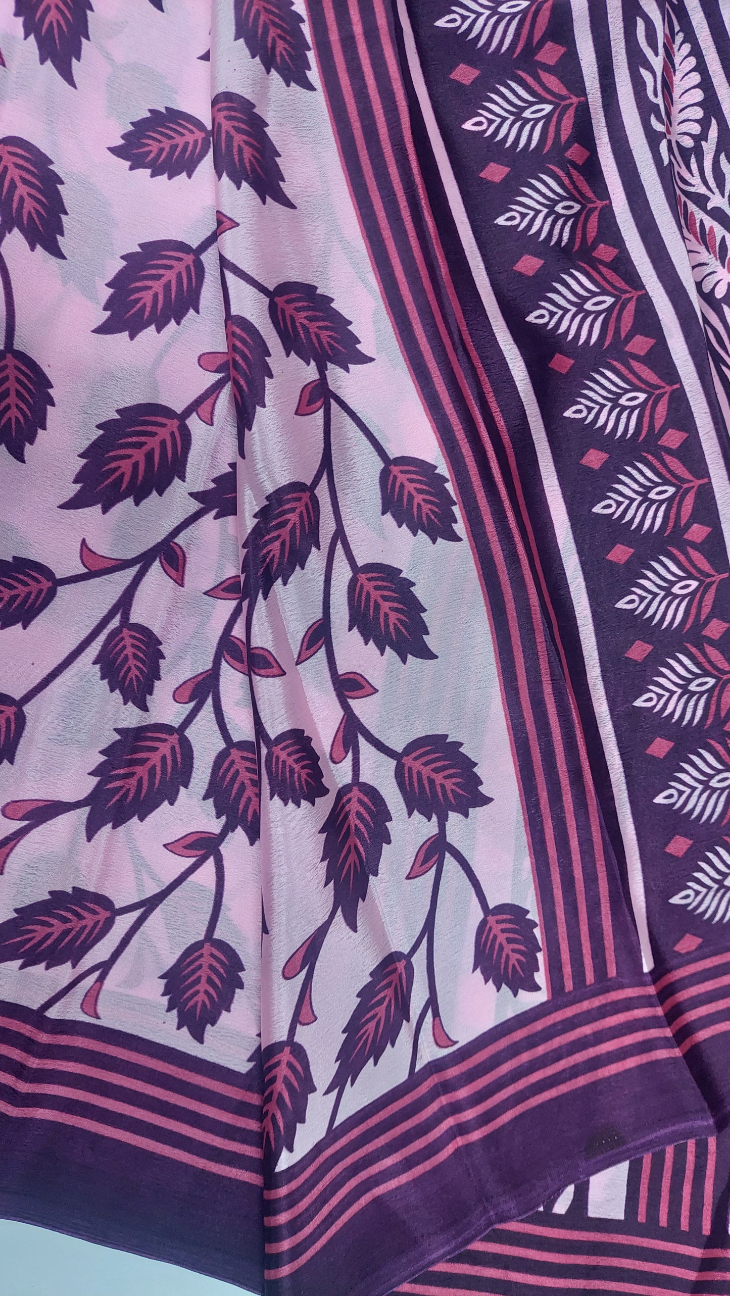 BABY PINK SATIN SAREE