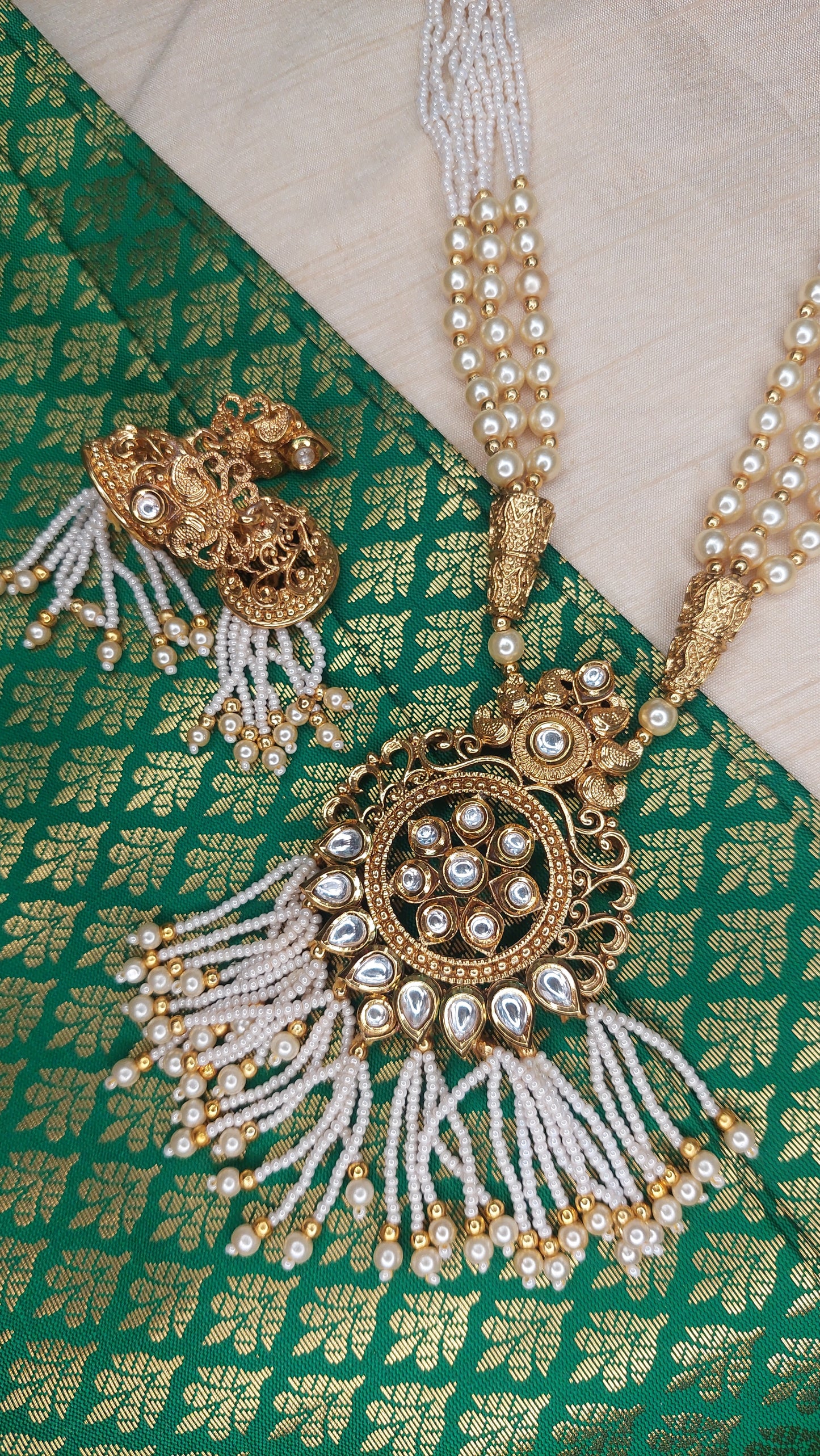 LONG PEARL NECKLACE SET