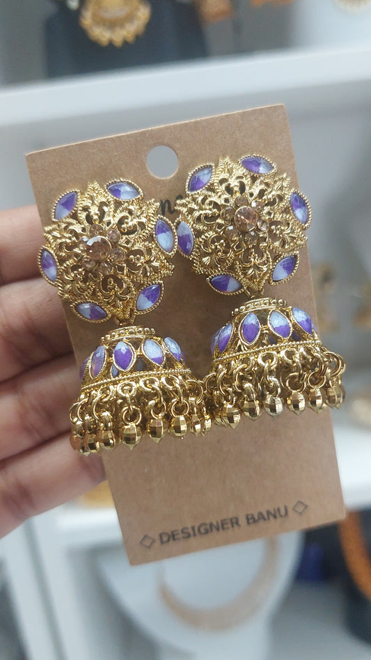 ANTIQUE GOLD JUMKHAS E0240