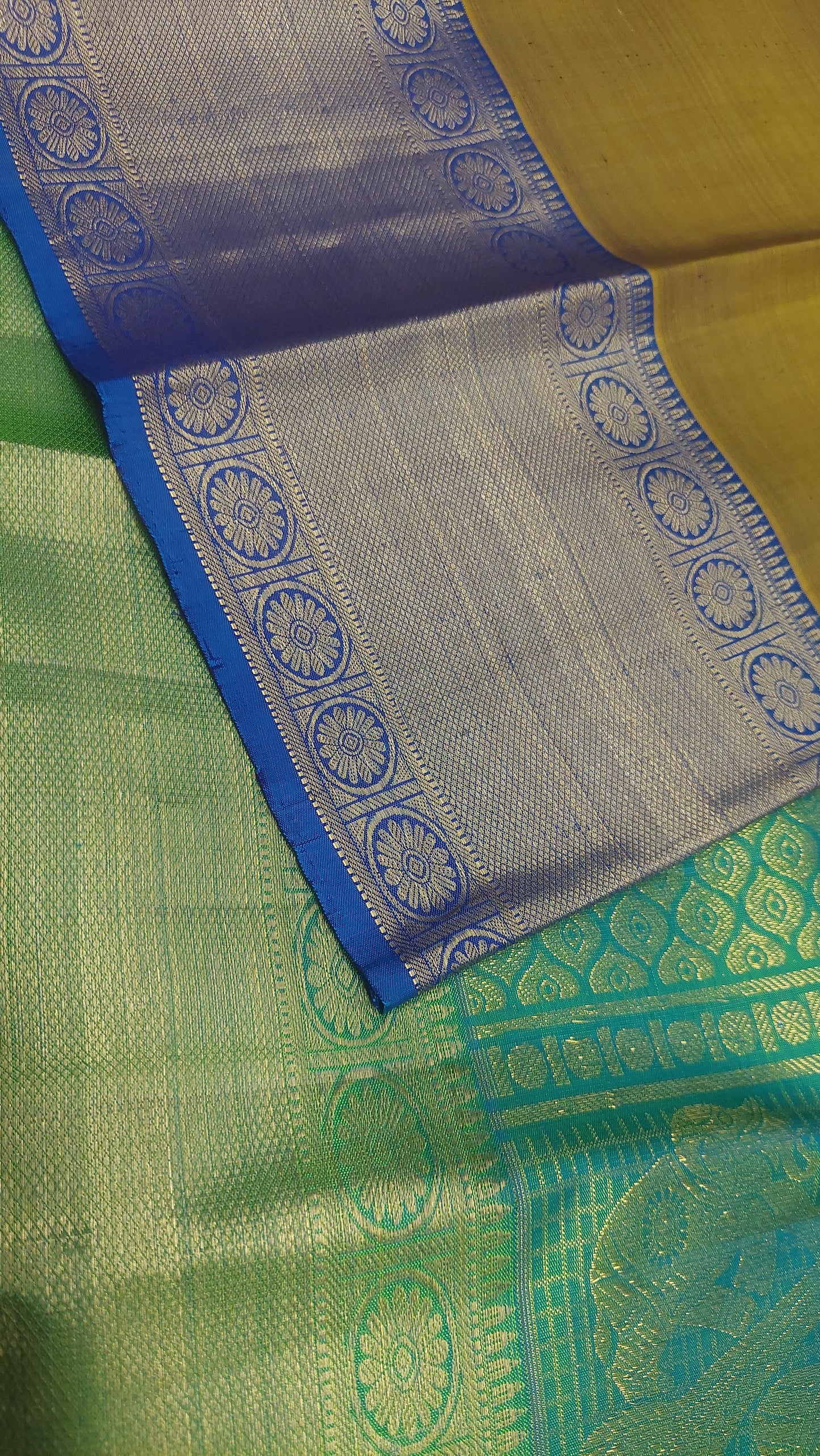 DOUBLE TONE PURE KANJIPURAM SILK SAREE