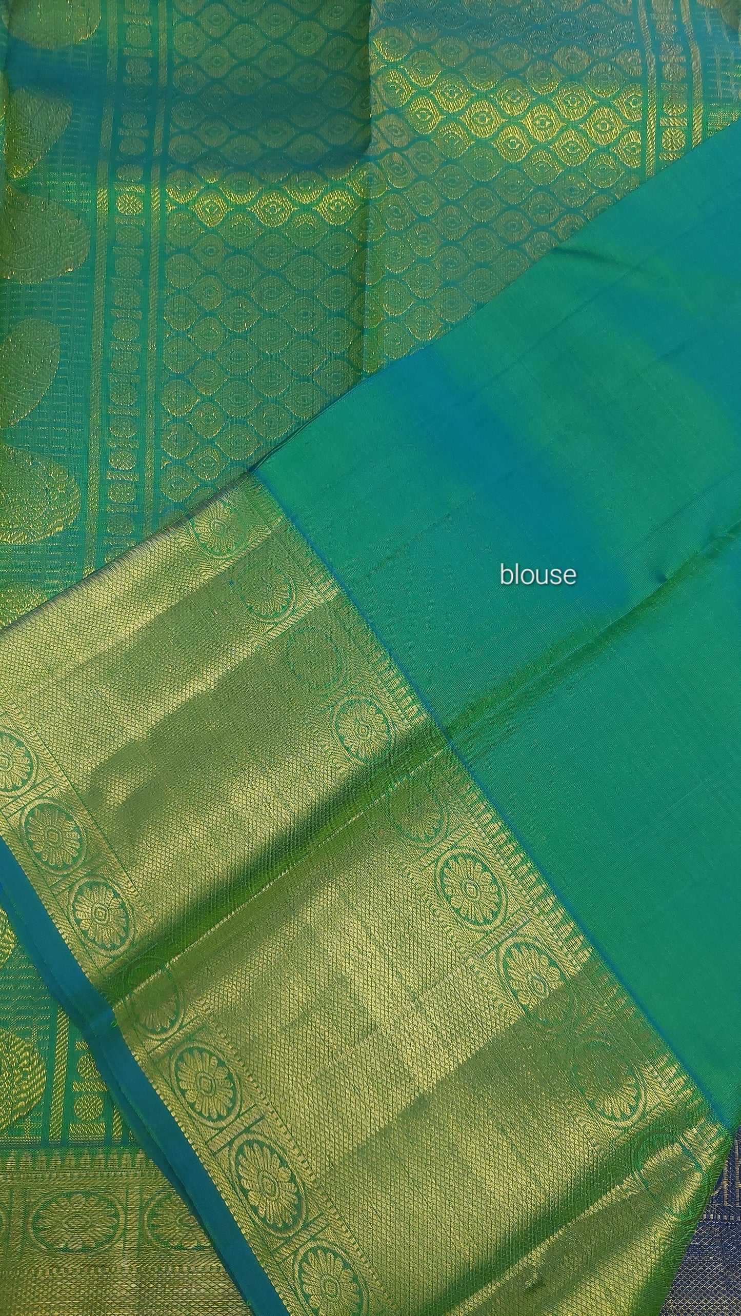 DOUBLE TONE PURE KANJIPURAM SILK SAREE