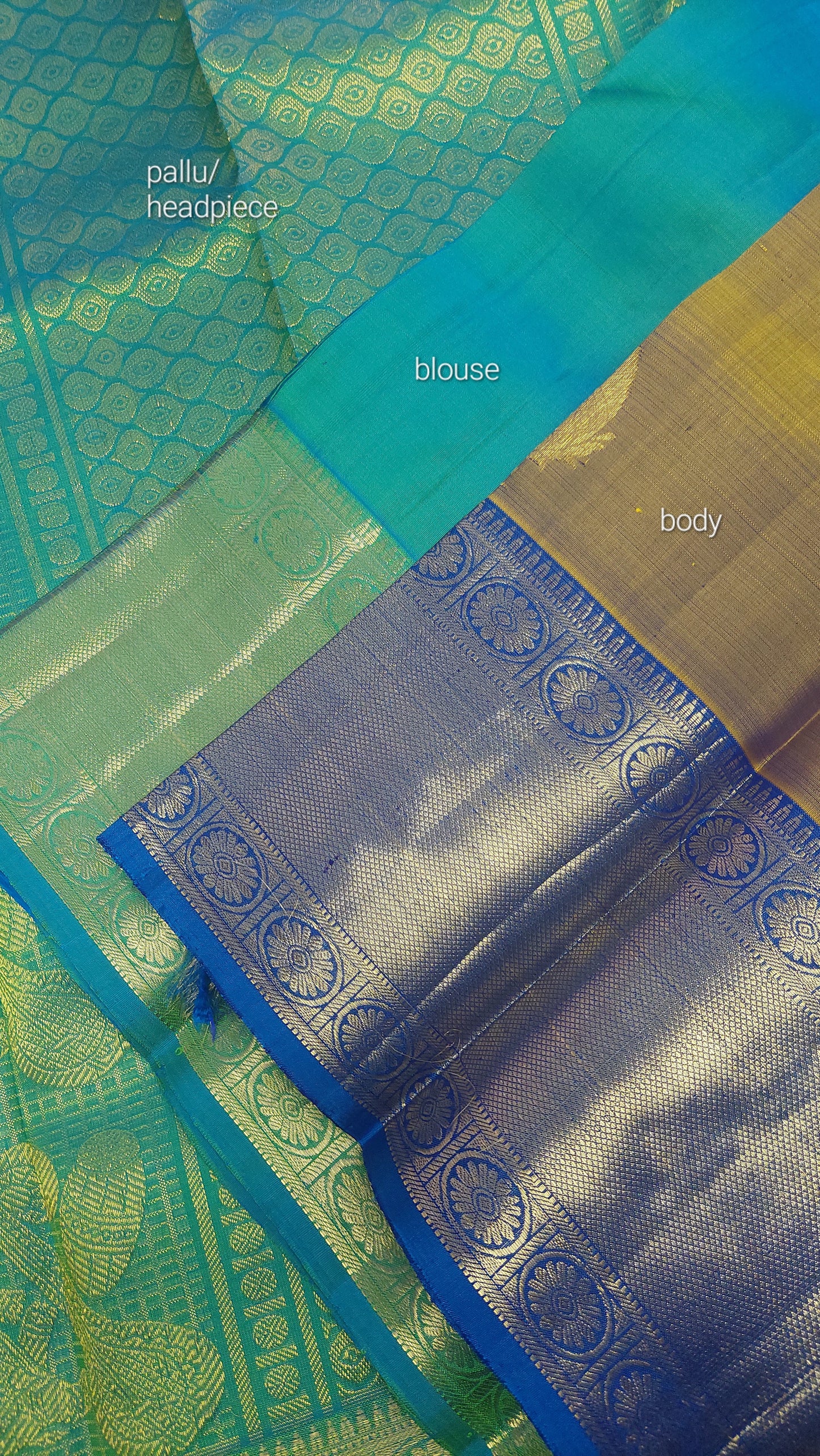 DOUBLE TONE PURE KANJIPURAM SILK SAREE