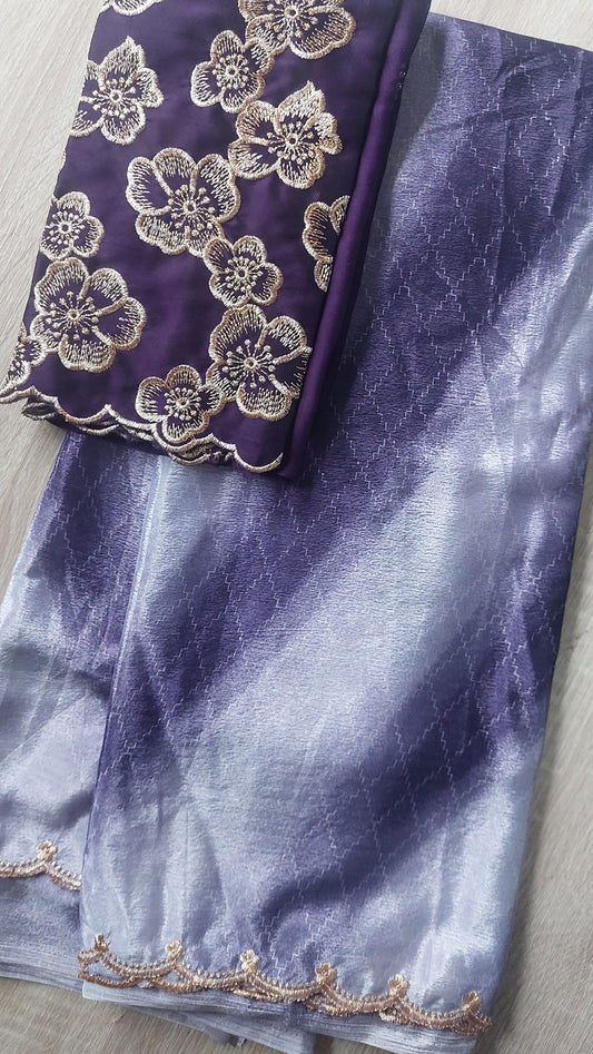 LILAC & PURPLE PARTY SAREE