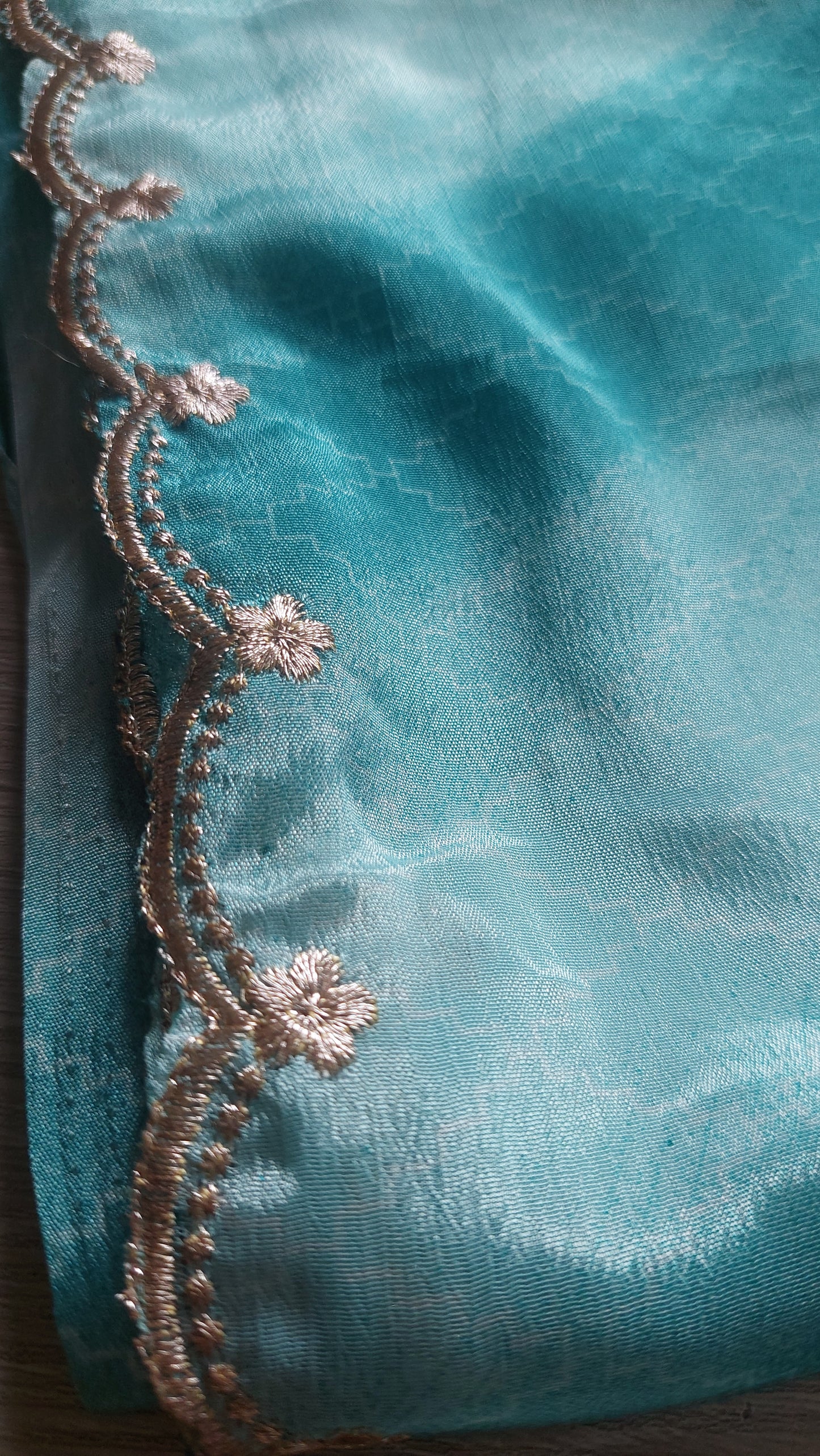 TURQUOISE PARTY SAREE