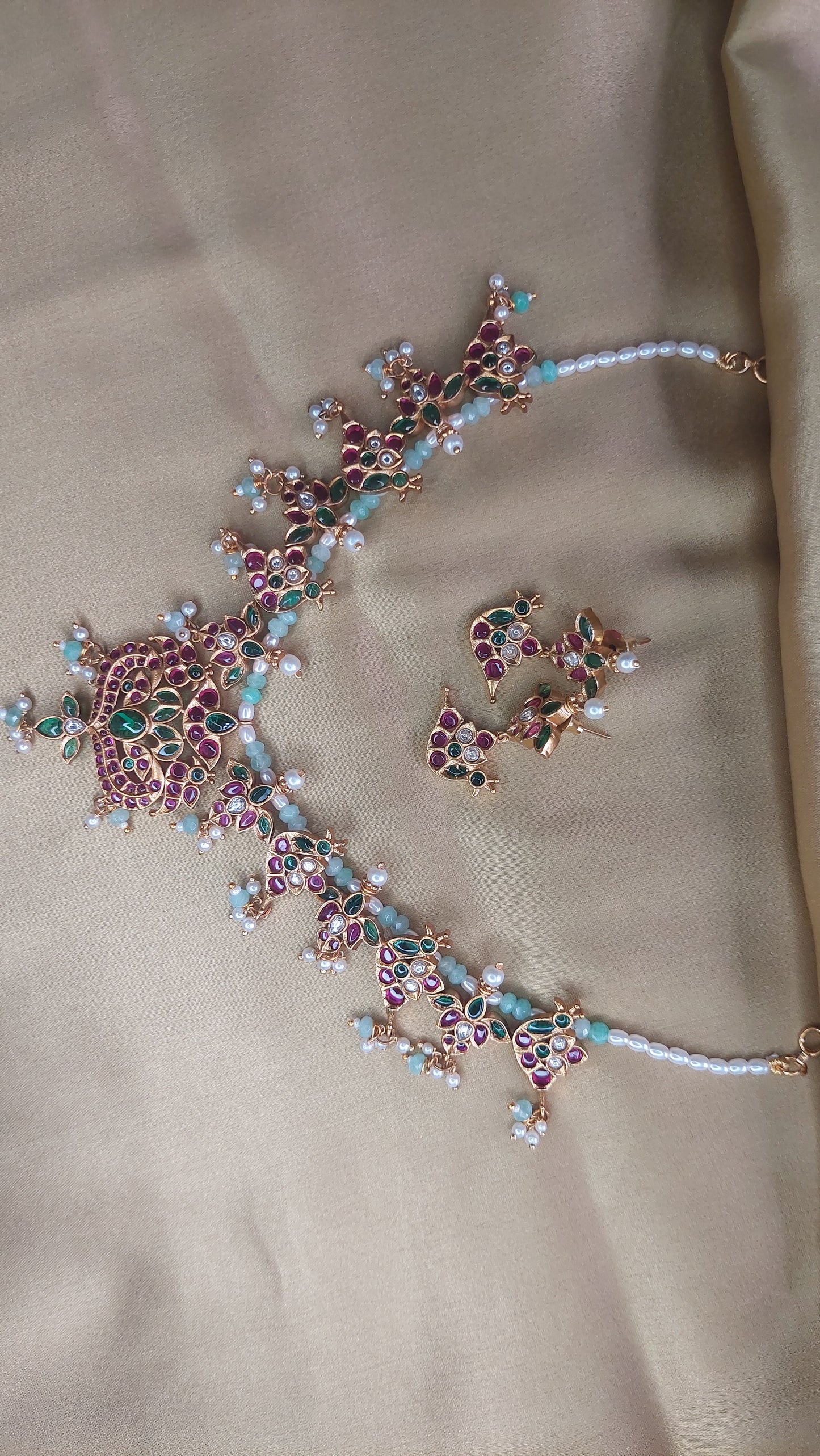 KEMP SHORT NECKLACE SET (BABY BLUE)