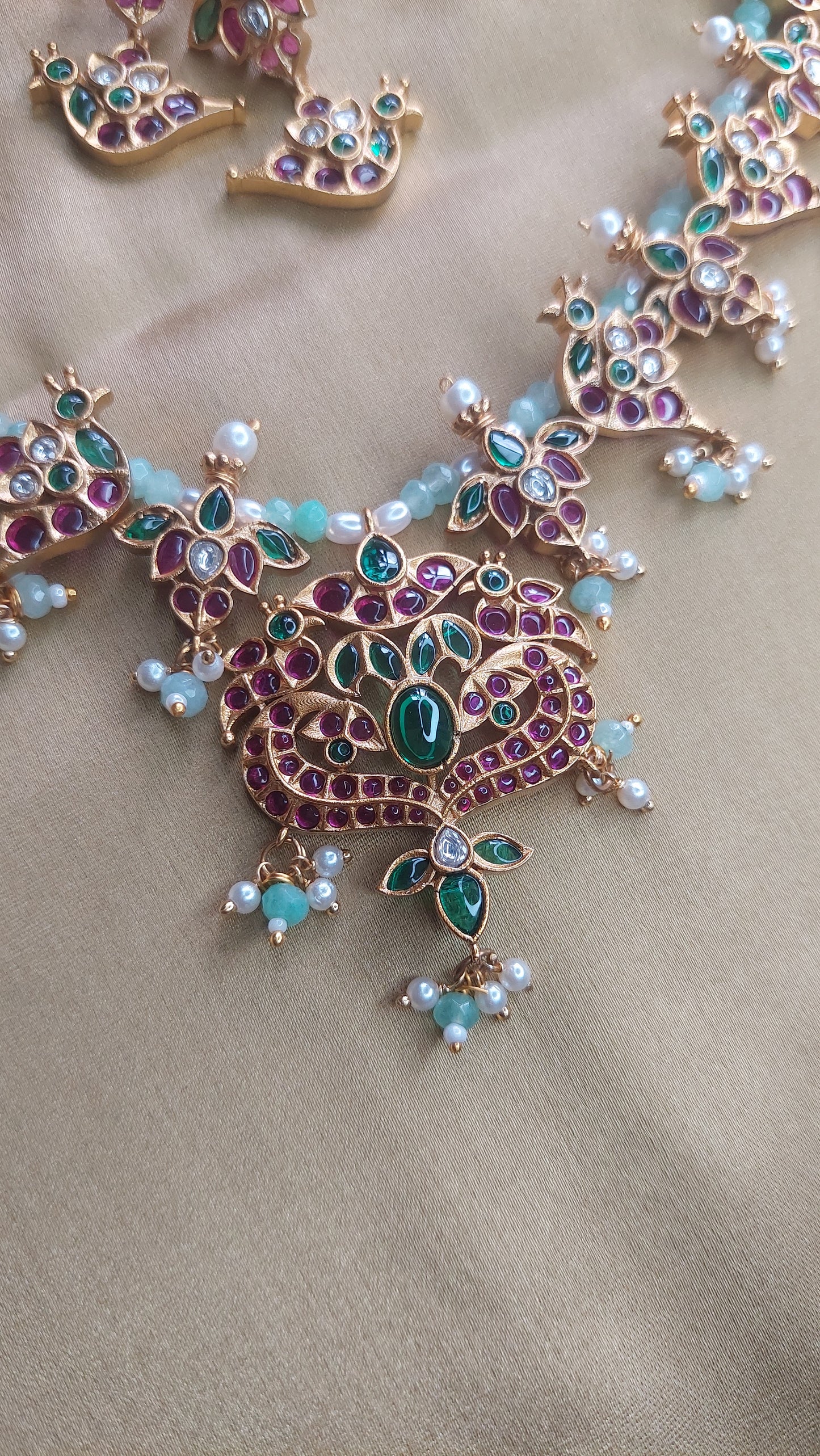 KEMP SHORT NECKLACE SET (BABY BLUE)