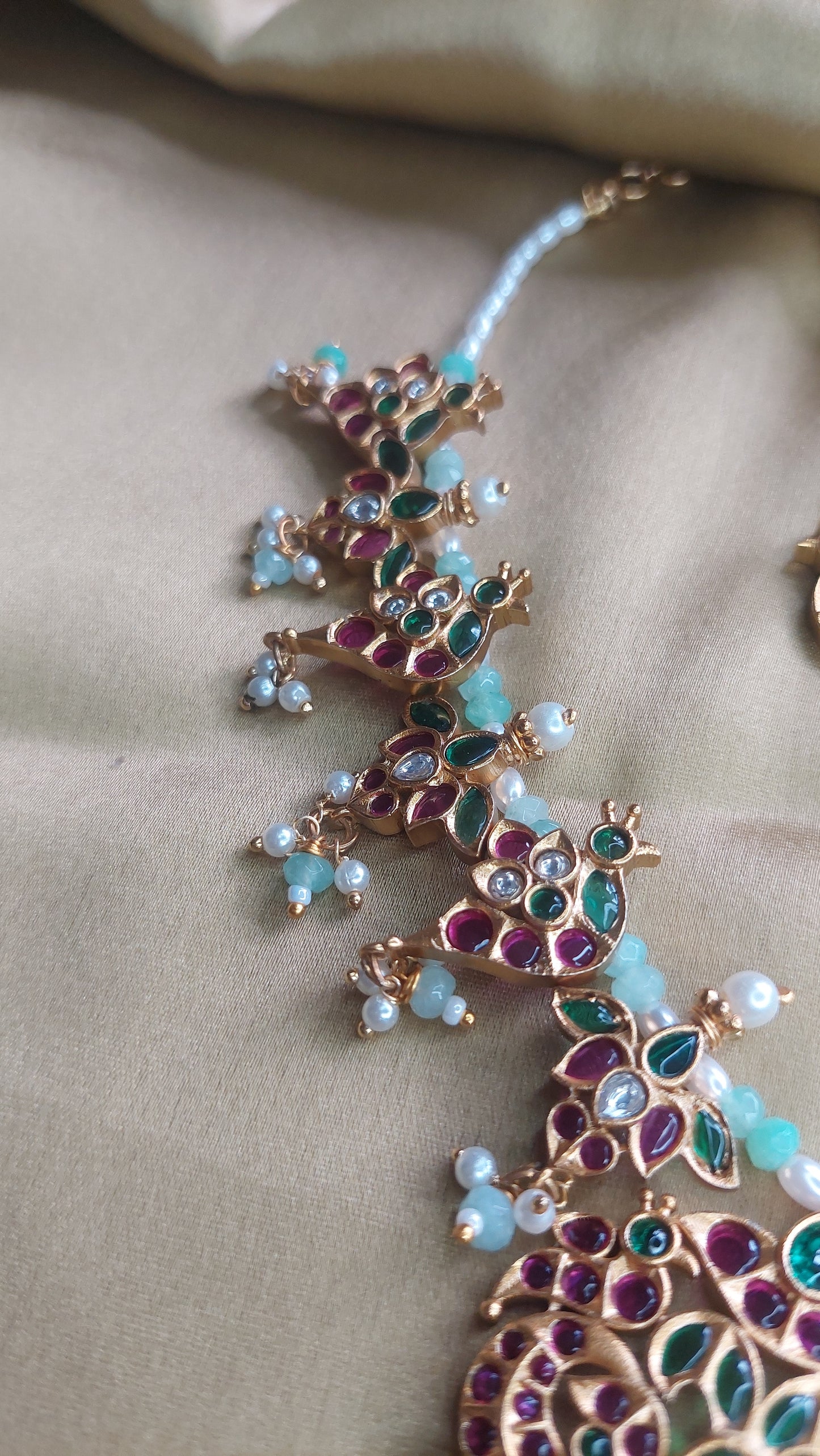 KEMP SHORT NECKLACE SET (BABY BLUE)