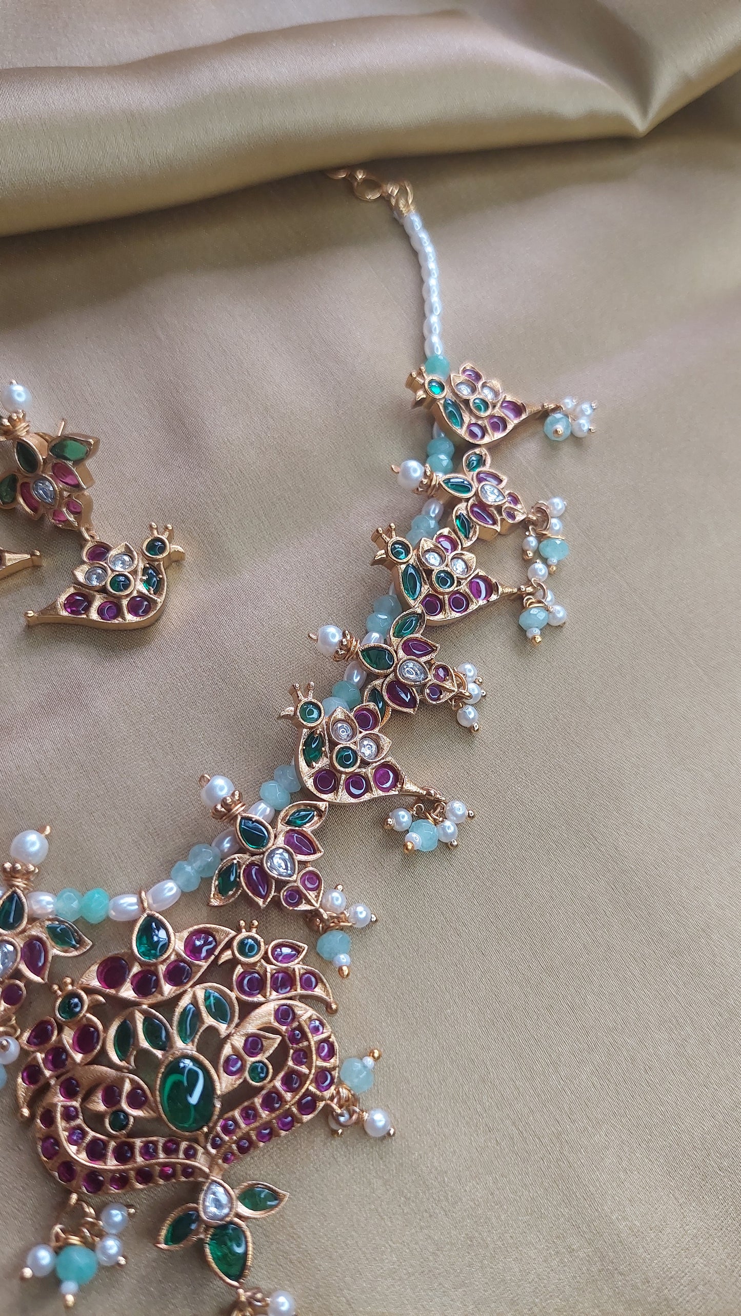 KEMP SHORT NECKLACE SET (BABY BLUE)