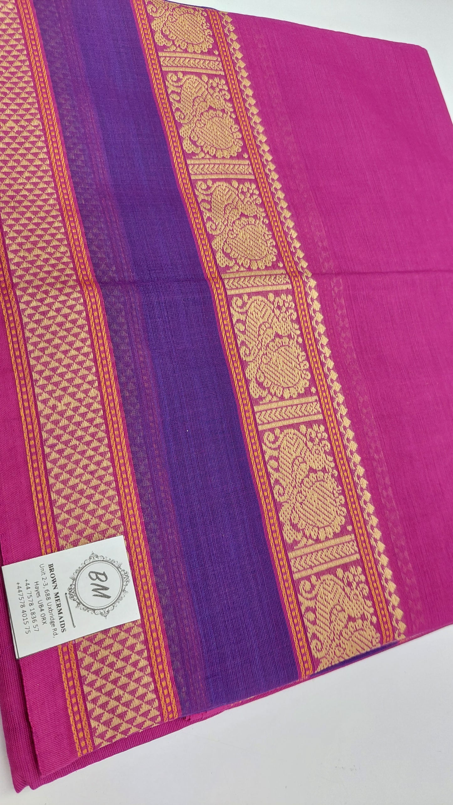 MAGENTA CHETTINADU COTTON SAREE