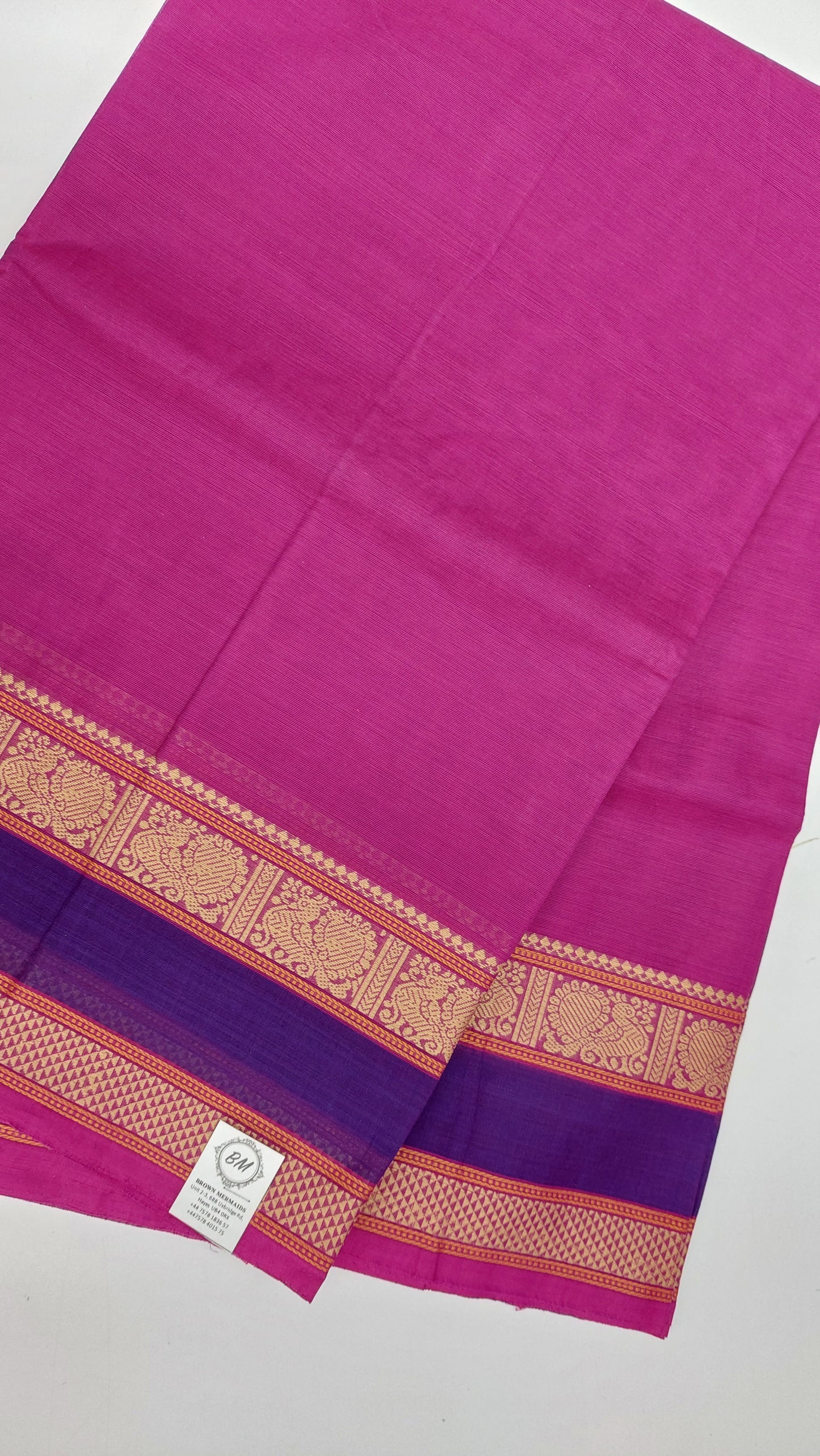 MAGENTA CHETTINADU COTTON SAREE