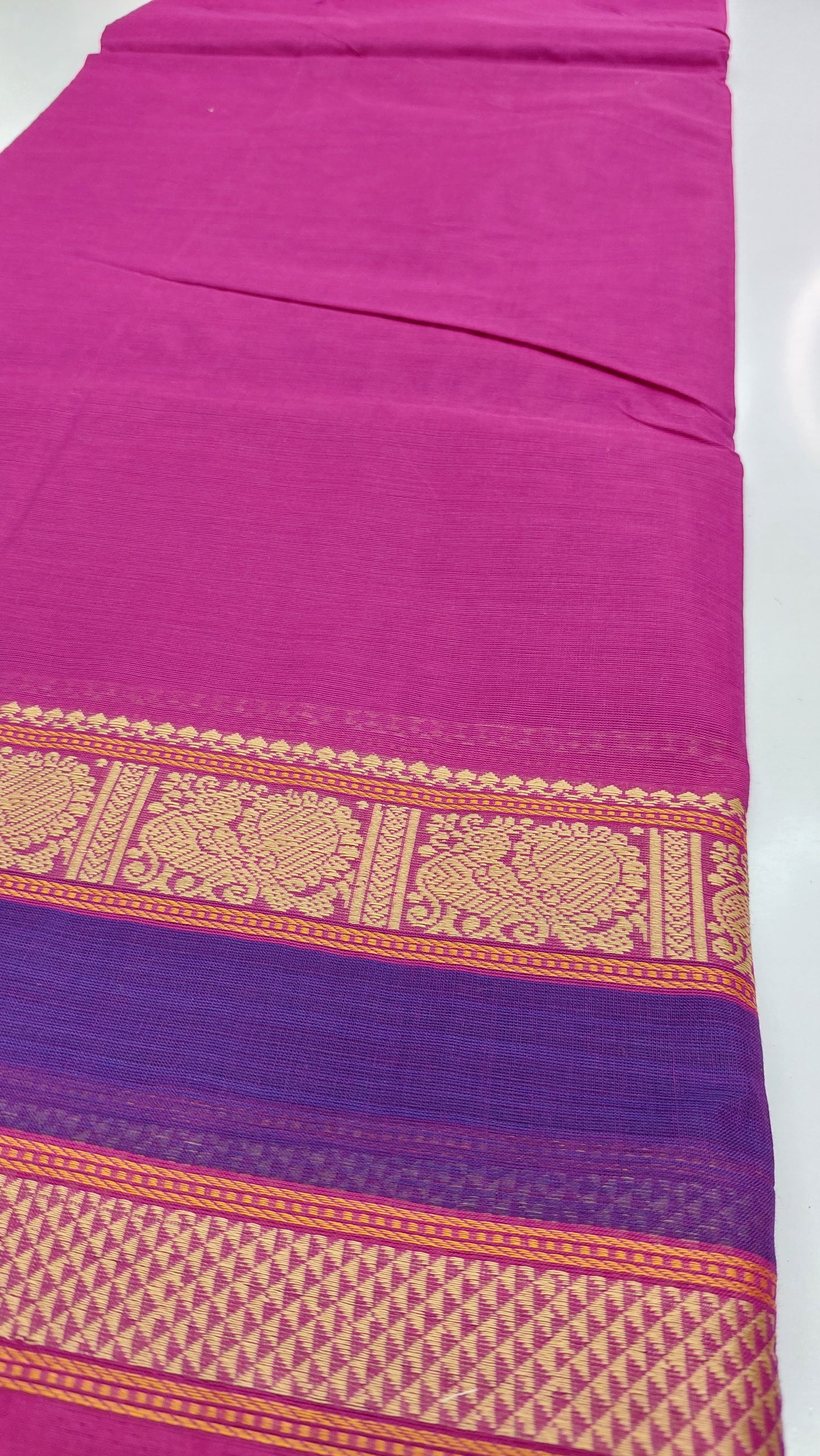 MAGENTA CHETTINADU COTTON SAREE