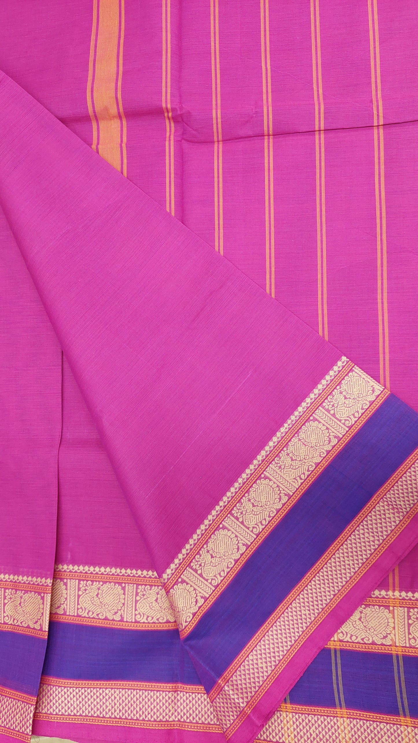 MAGENTA CHETTINADU COTTON SAREE