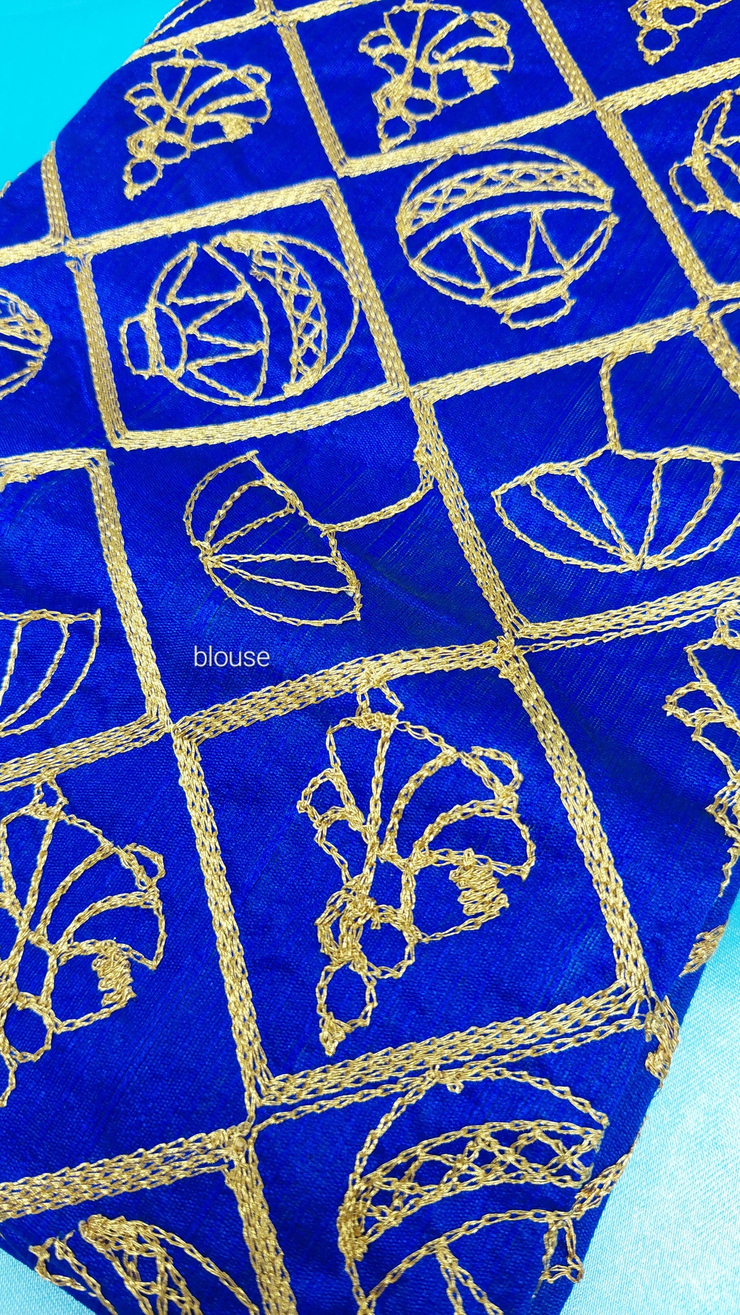 BABY BLUE SATIN SAREE