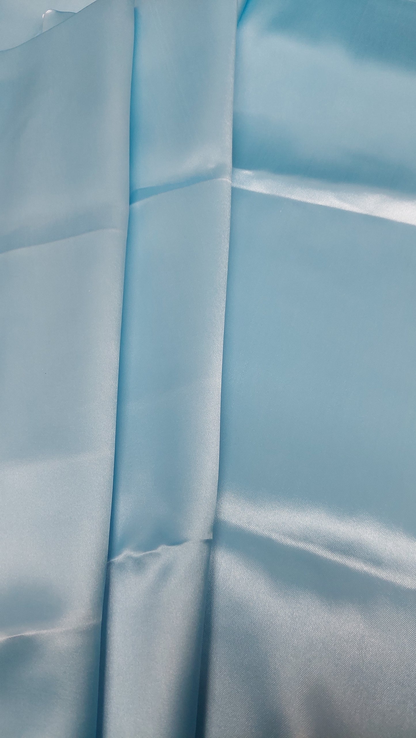 BABY BLUE SATIN SAREE