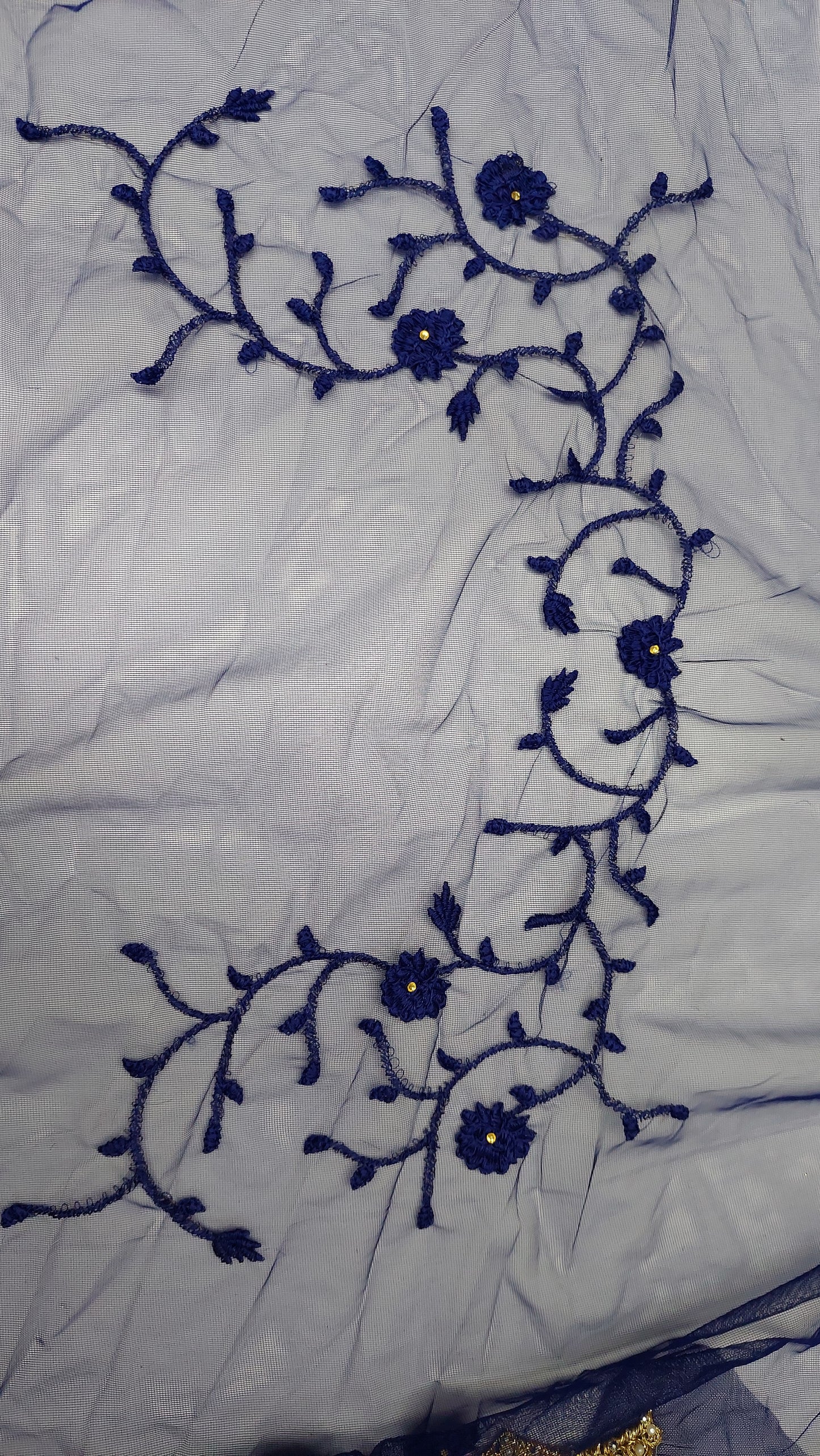 NAVY NET SAREE