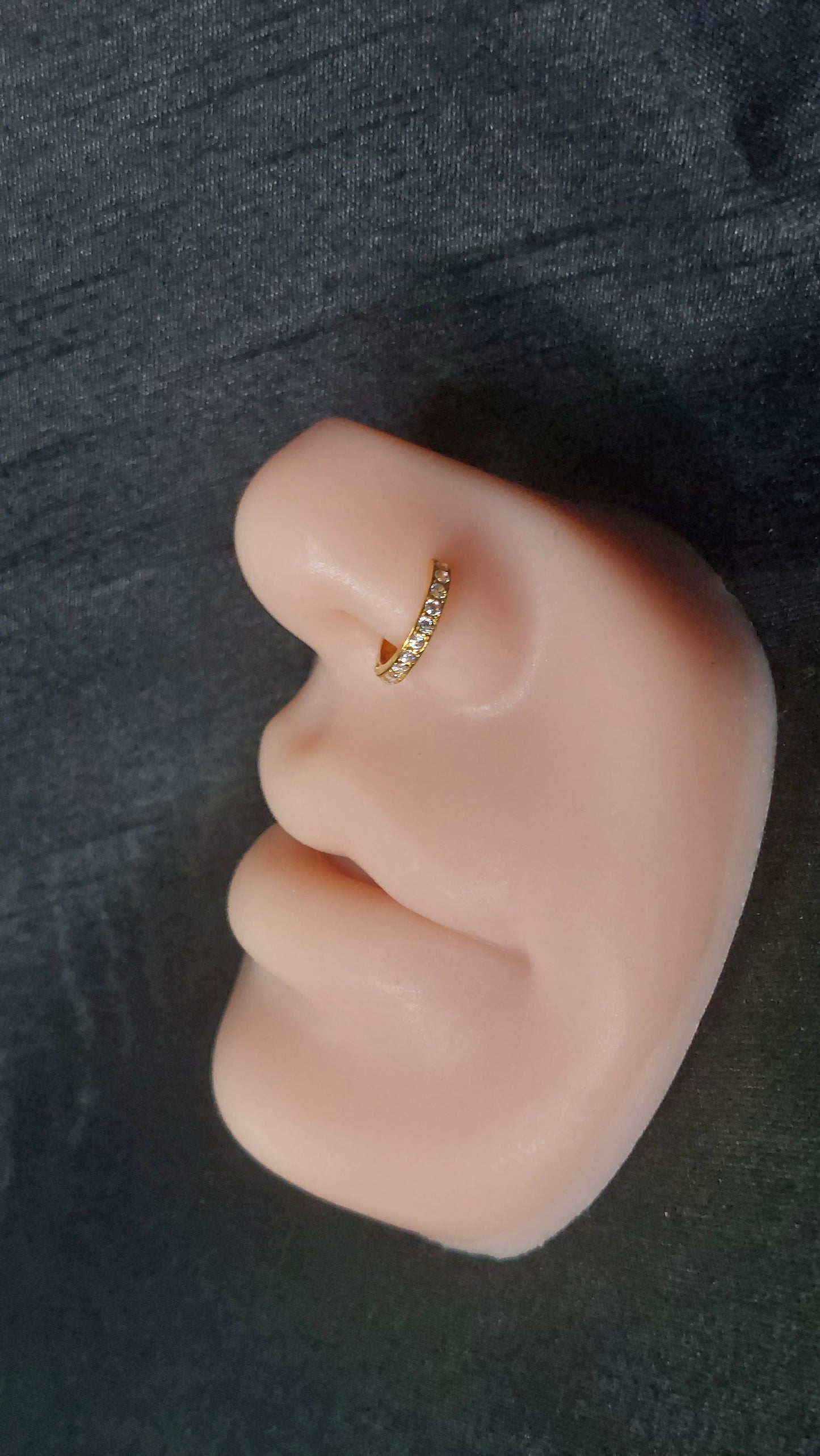 18ct Gold | CZ Nose Ring | 005