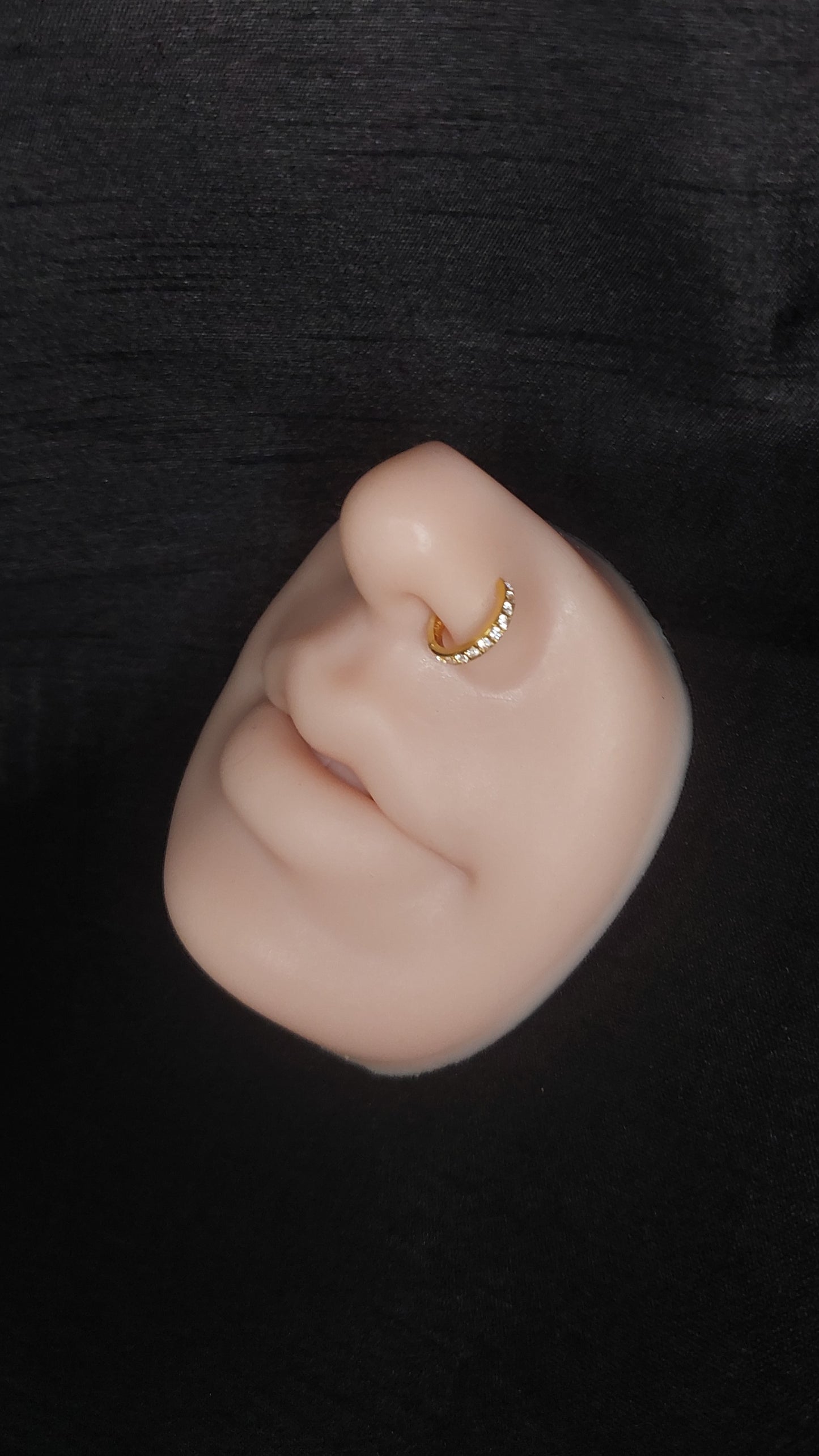 18ct Gold | CZ Nose Ring | 005