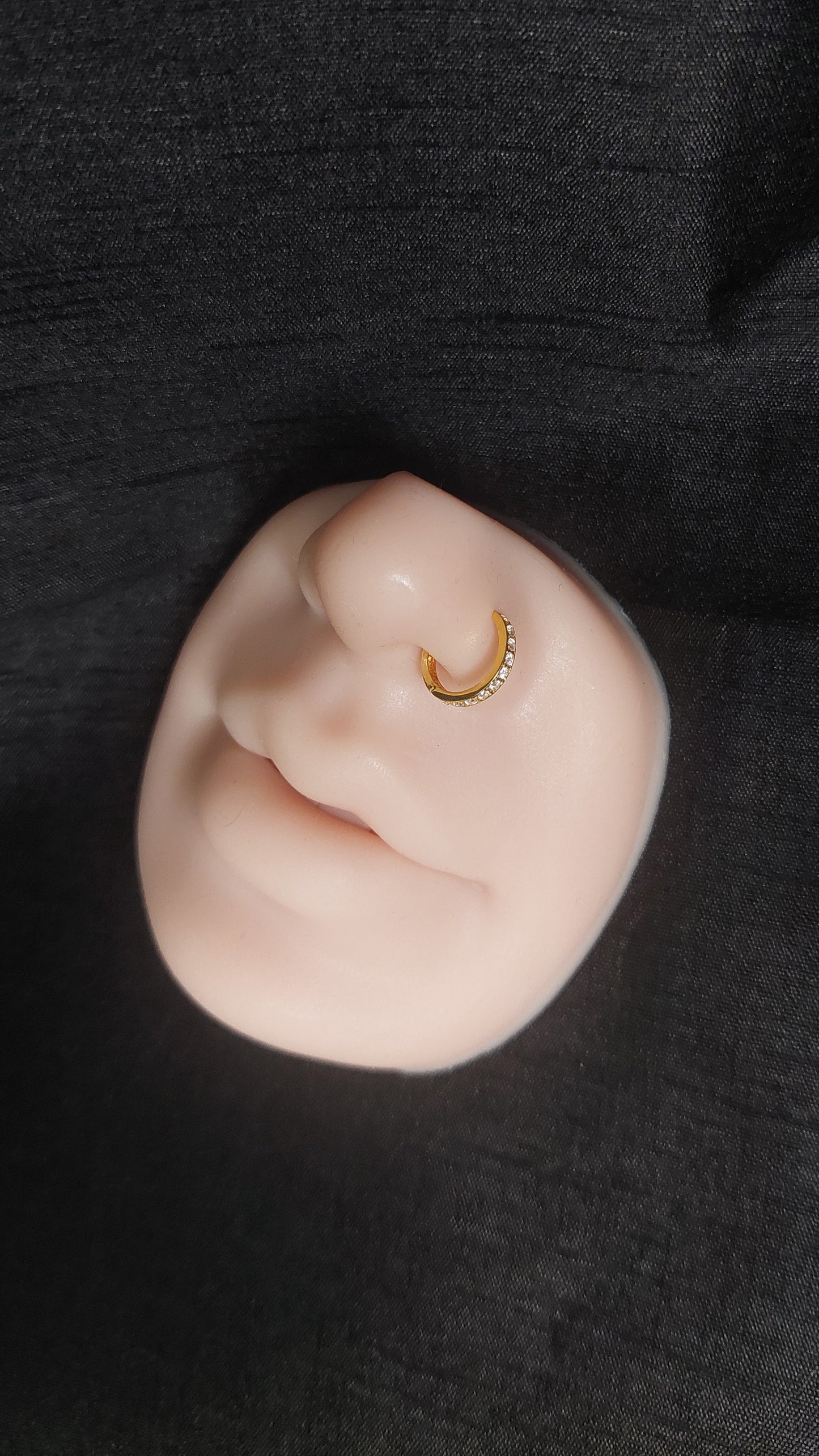 18ct Gold | CZ Nose Ring | 005