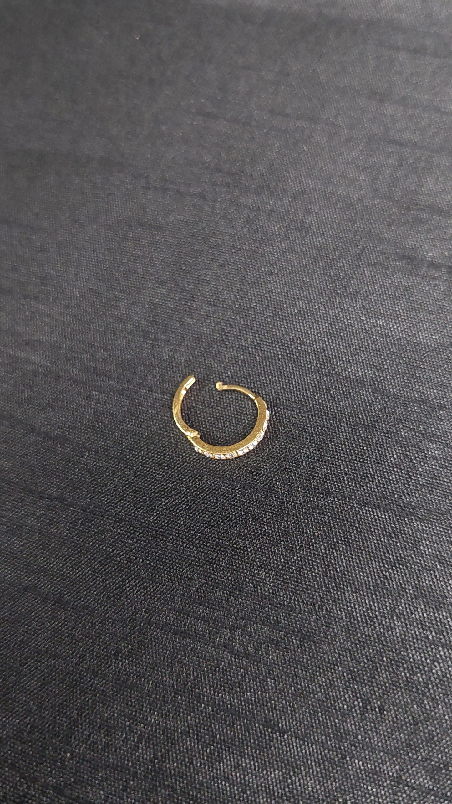 18ct Gold | CZ Nose Ring | 005