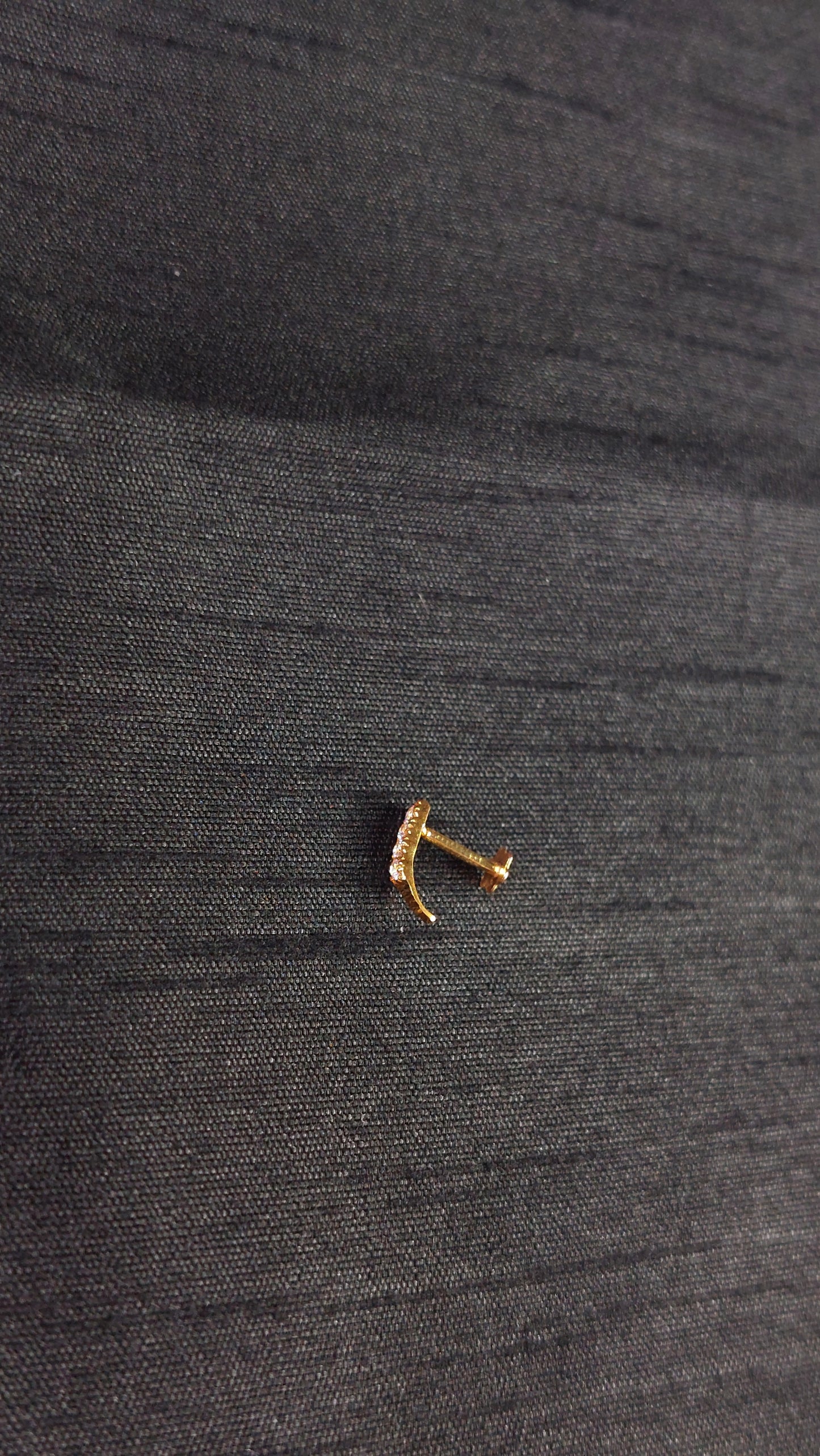 18ct Gold | CZ Nose Stud | 014