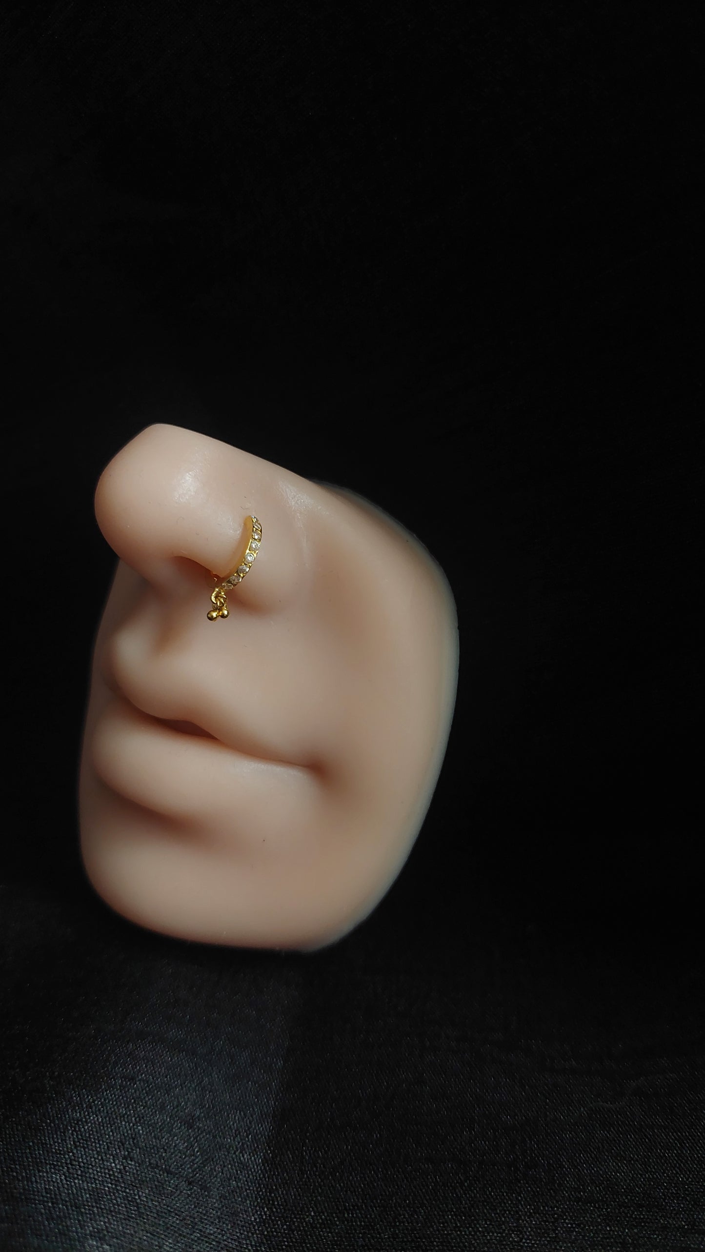 18ct Gold | CZ Nose ring | 015