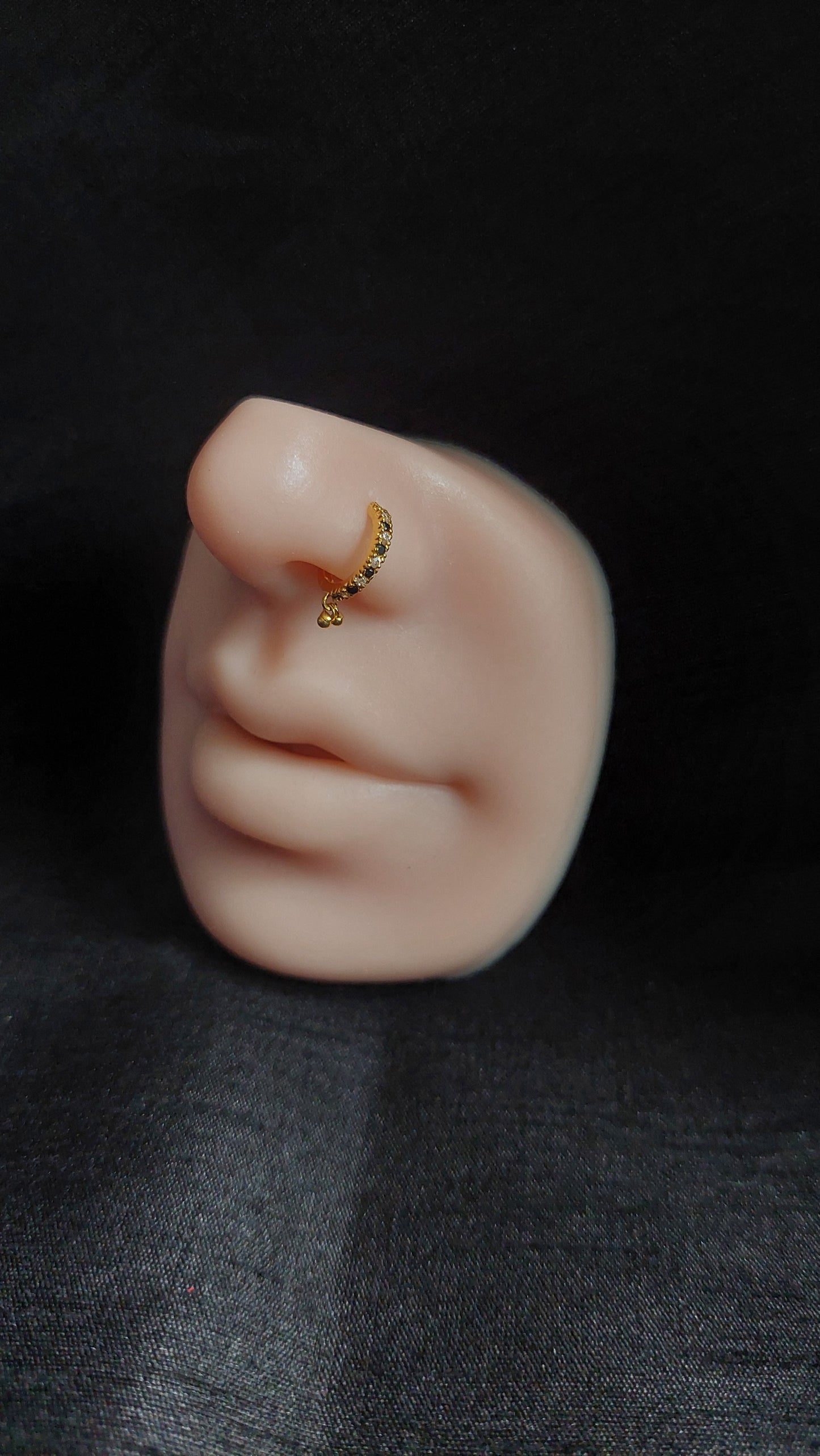 18ct Gold | CZ Nose ring | 016