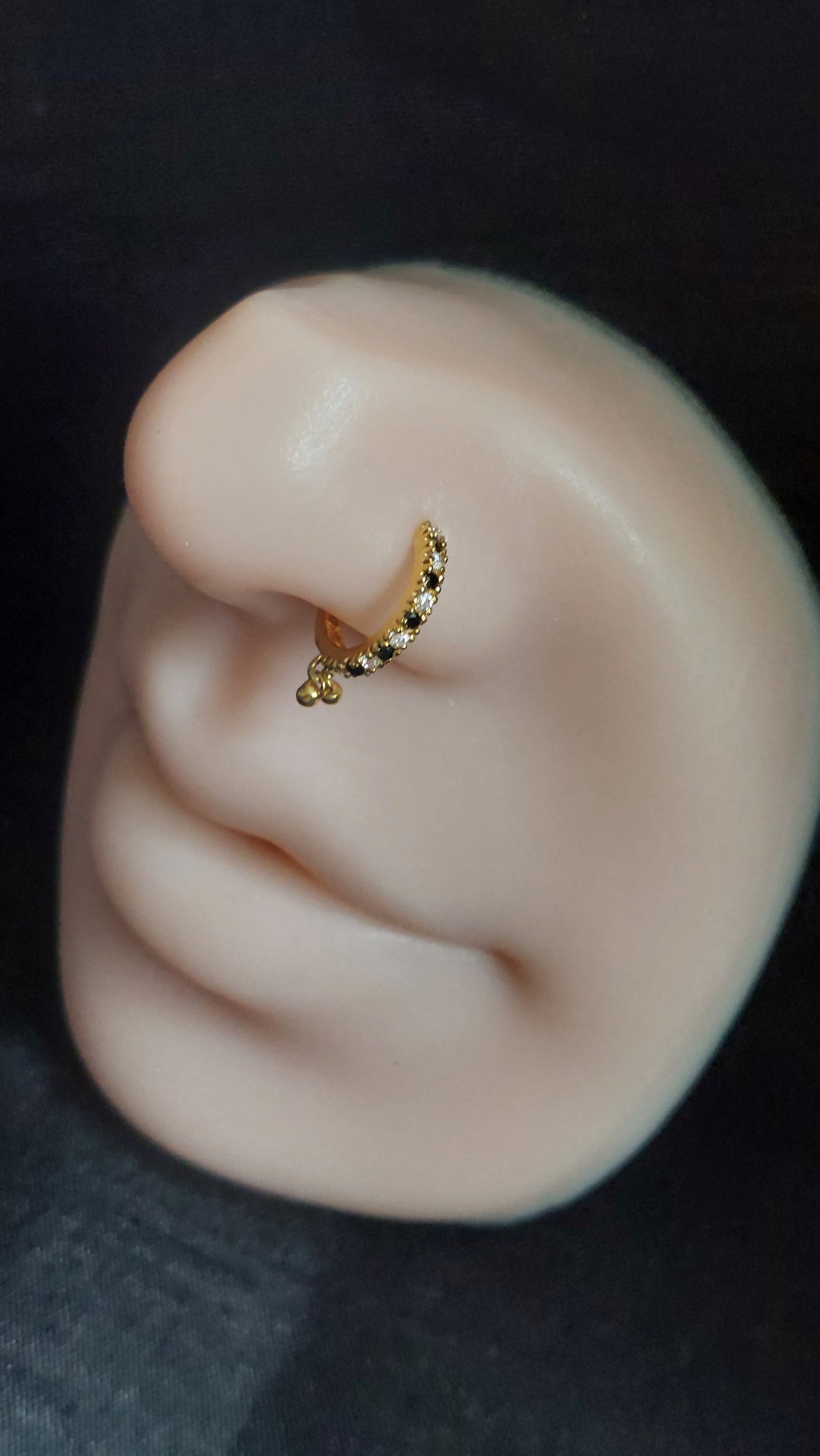 18ct Gold | CZ Nose ring | 016